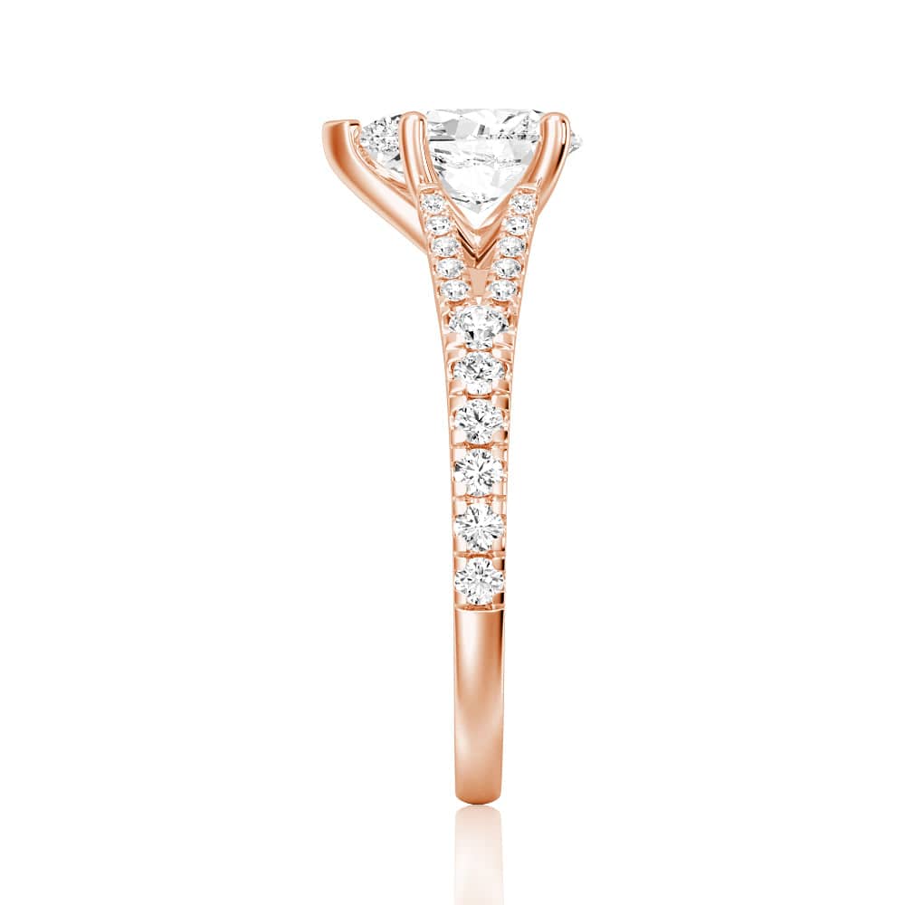 Exquisite Pear Shaped Split Shank Moissanite Engagement Ring - Perfect for Proposals, Weddings & Anniversary Gifts