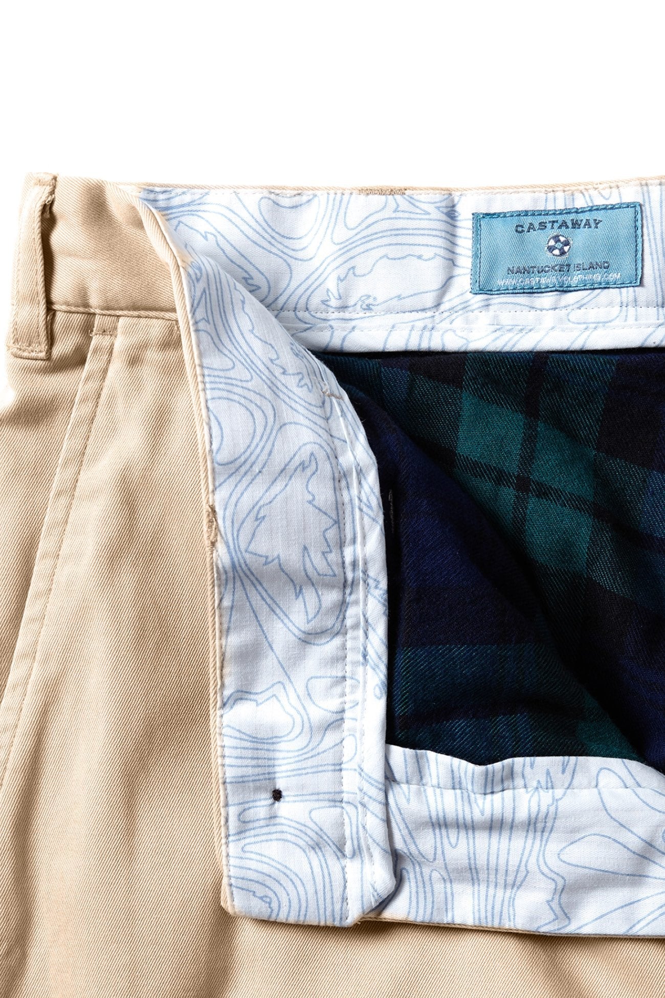 Flannel Lined Tan Harbor Pants with Blackwatch Tartan - Comfortable Winter Work Pants for Outdoor Activities and Casual Wear