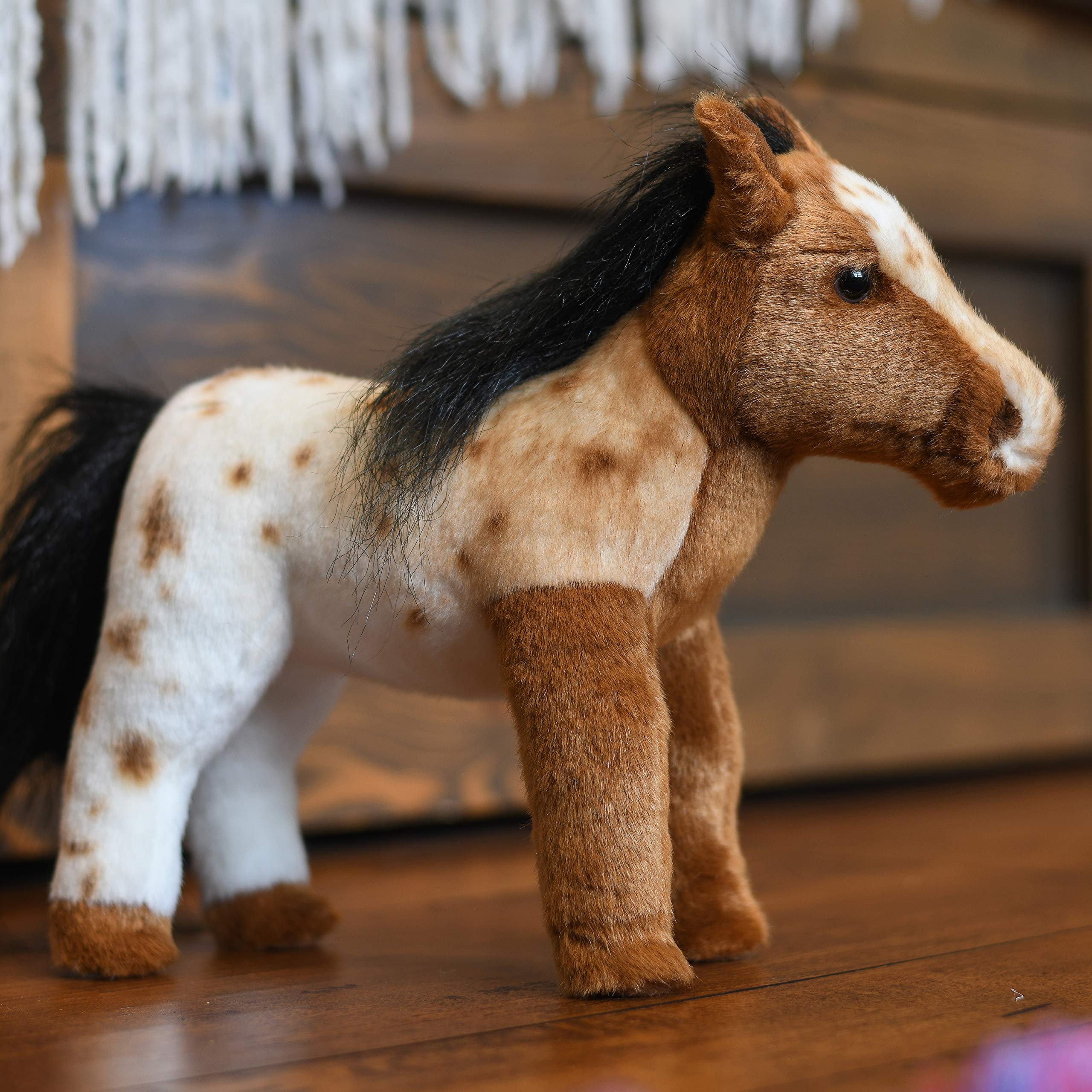 DEMDACO Appaloosa Horse Plush Toy - 10 Inch Soft Brown & White Stuffed Animal for Kids | Perfect for Cuddling, Gifts, and Nursery Decor