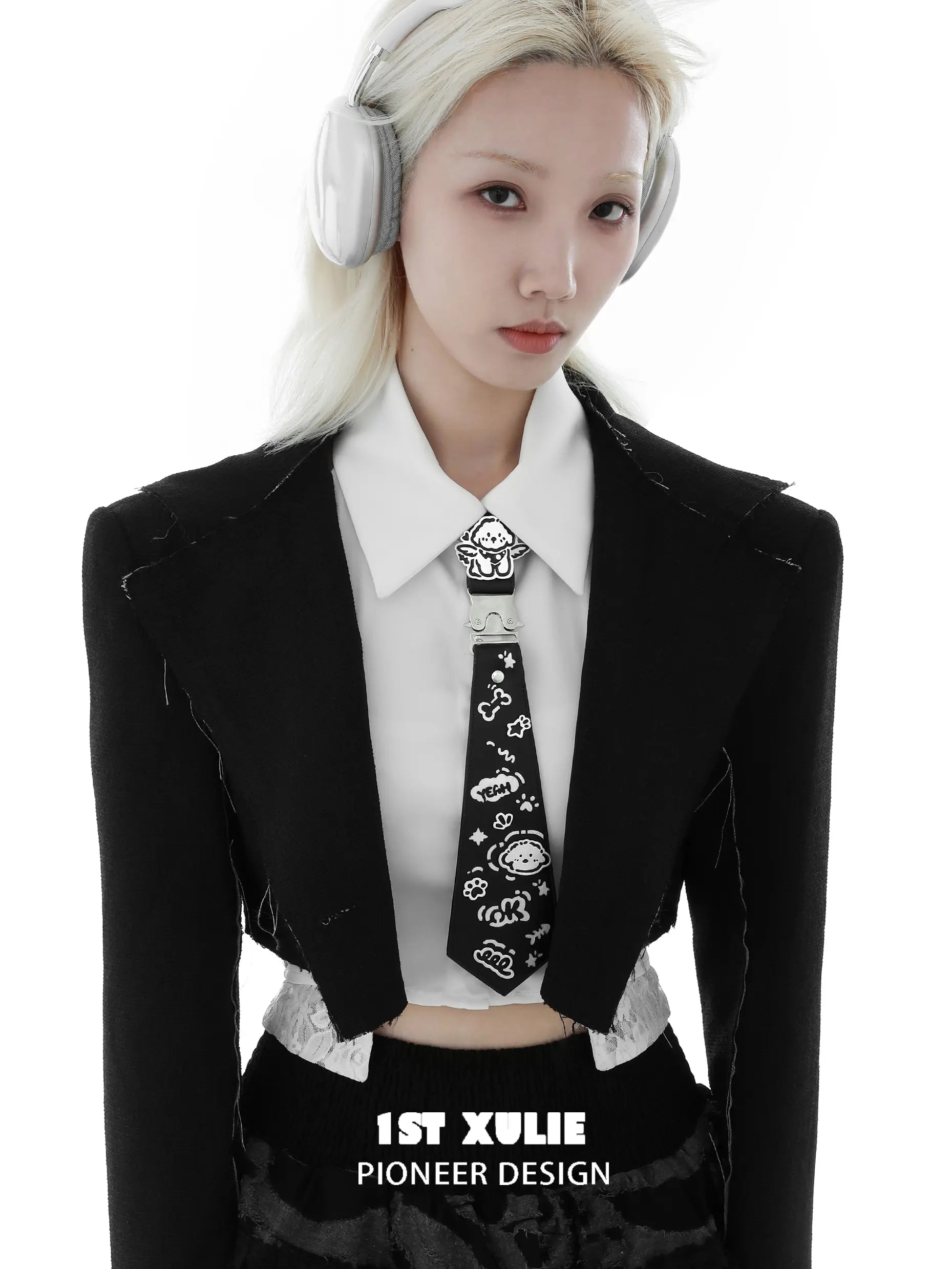 Graffiti Puppy Ultra Fiber Leather Tie™ - Stylish & Durable Men's Fashion Accessory for Work, Weddings & Formal Events
