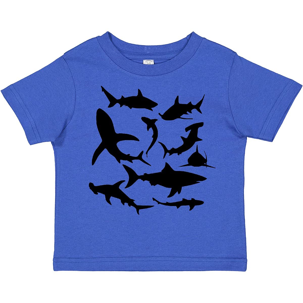 Inktastic School of Sharks Toddler T-Shirt - Cute Shark Graphic Tee for Boys & Girls - Soft Cotton Kids Shirt for Beach, Pool & Summer Activities