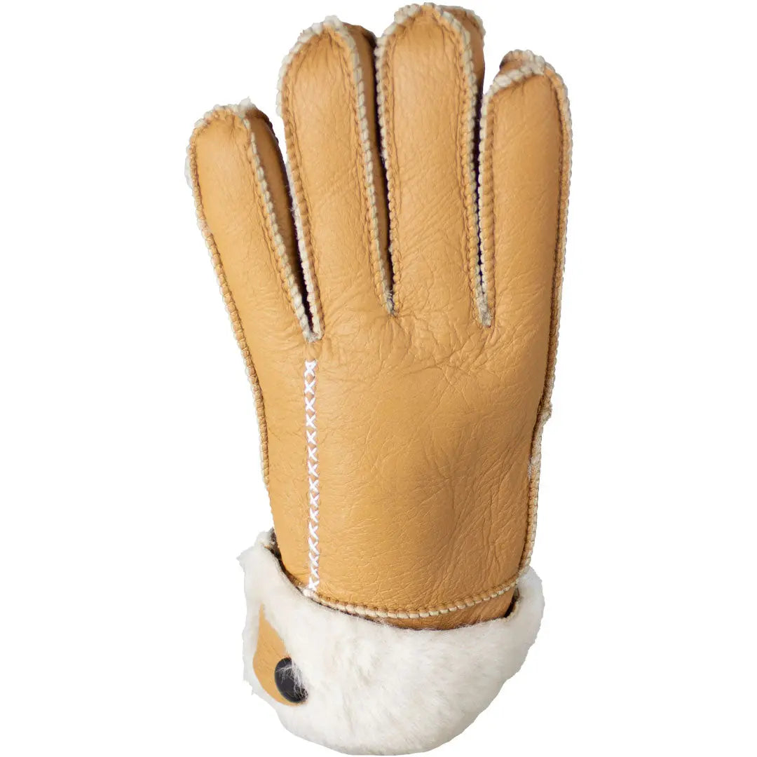 BOL Women's Button Hand Stitched Merino Sheepskin Gloves - Warm Winter Fashion Accessories for Outdoor Activities & Cold Weather