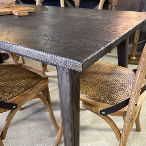 Vicchy 180cm Deep Brown Dining Table - Perfect for Family Gatherings, Dinner Parties & Modern Home Decor
