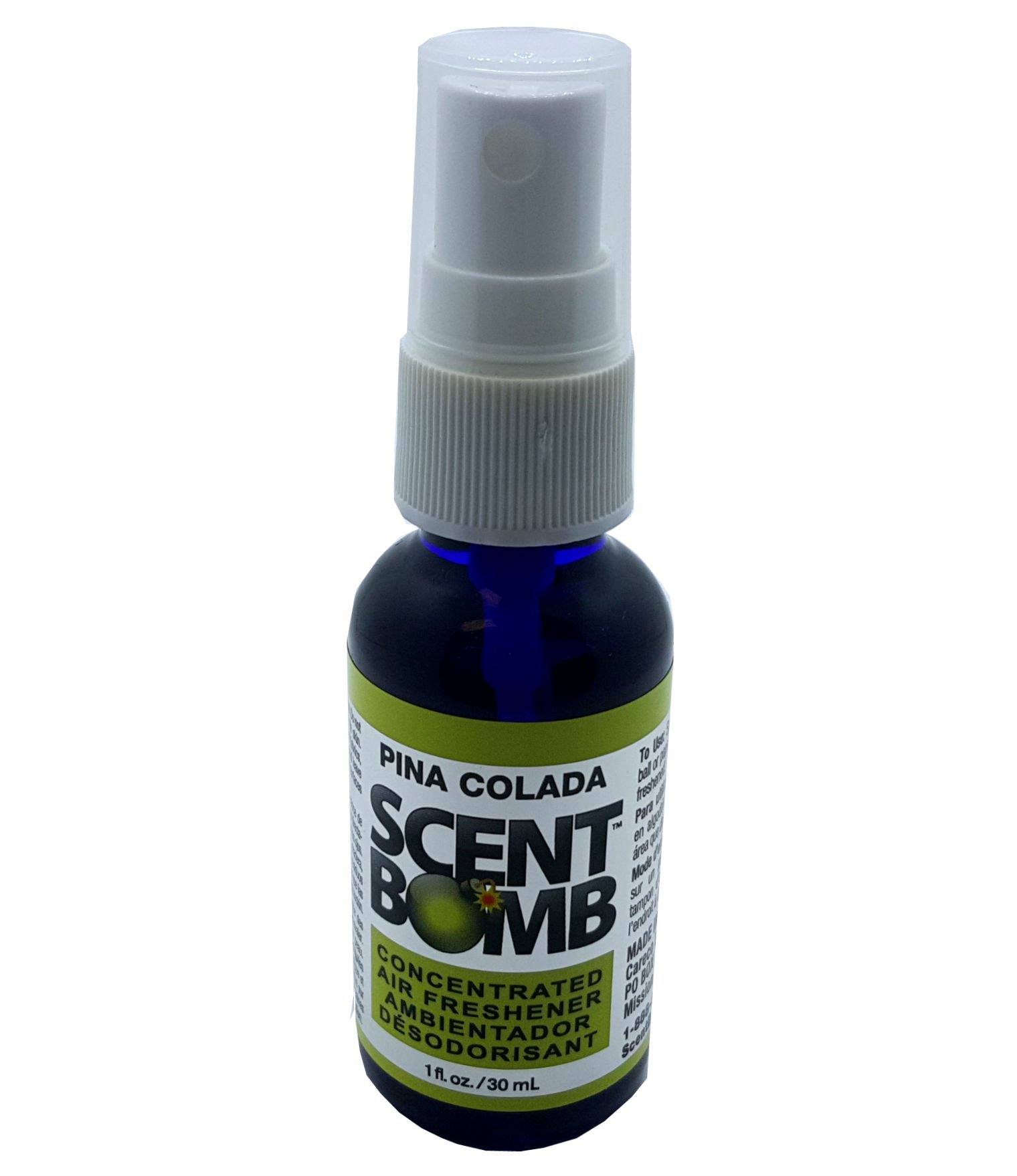 100% Oil Based Scent Bomb Air Freshener Spray - Concentrated Car, Room & Bathroom Odor Eliminator | Pina Colada Scent for Home, Office & Travel Use