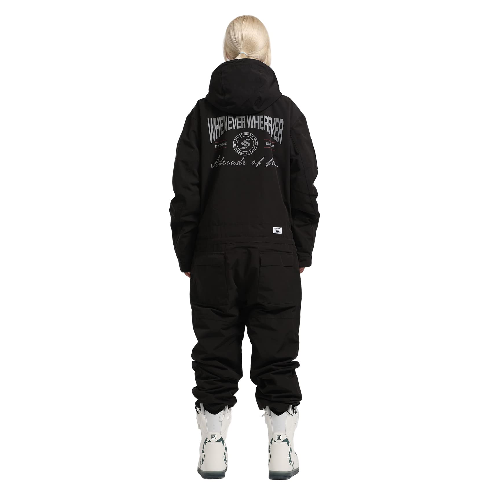 IMPHUT Women's One Piece Ski Suit - Waterproof Windproof Insulated Snowsuit for Skiing, Snowboarding & Winter Sports - Perfect for Ski Resorts & Cold Weather Adventures
