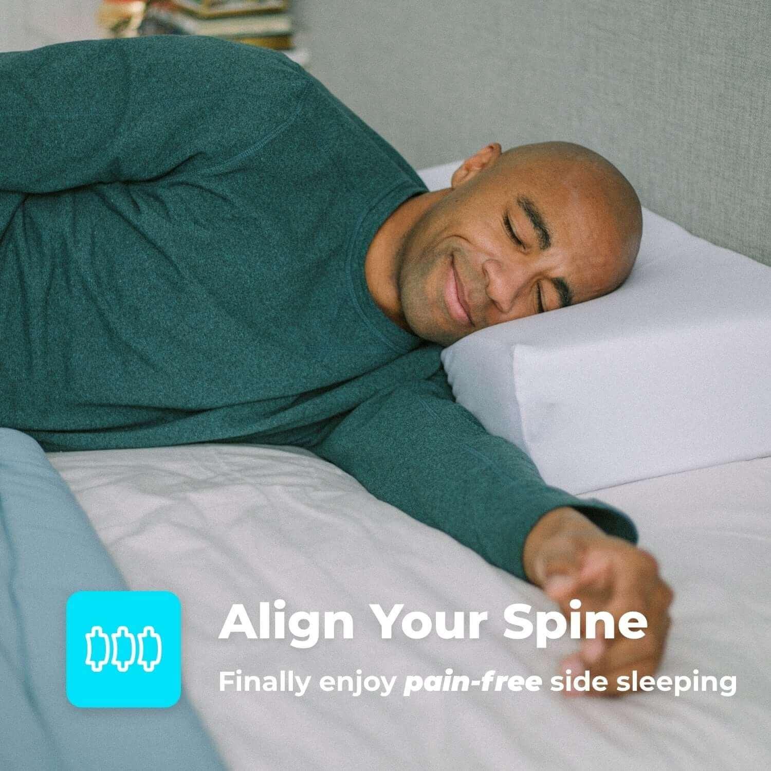Pillow Cube Mattress Deluxe - Orthopedic Memory Foam Pillow for Side Sleepers, Neck Pain Relief - Perfect for Bed, Sofa & Travel Use