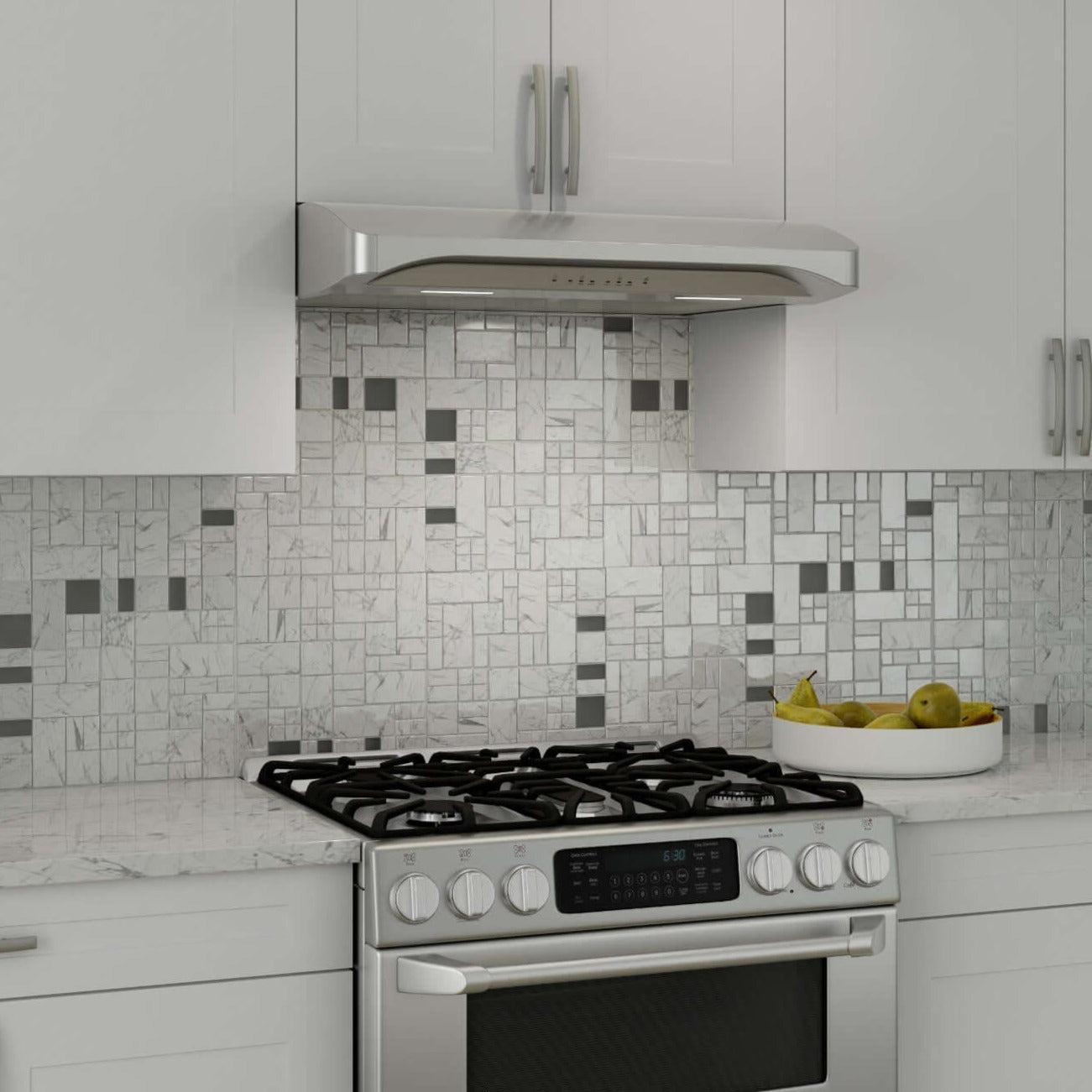 Broan Elite Alta III Series 30-Inch Stainless Steel Convertible Under Cabinet Range Hood - ALT330SS | Powerful Kitchen Ventilation for Smoke & Odor Removal | Perfect for Home Cooking & Grilling