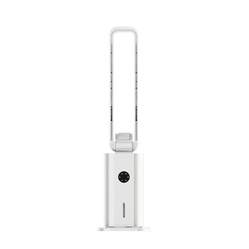 ZZXUAN Bladeless Tower Fan with Remote Control - Ultra Quiet Cooling Fan for Bedroom, Office & Living Room - White | Perfect for Home, Workspace & Summer Use