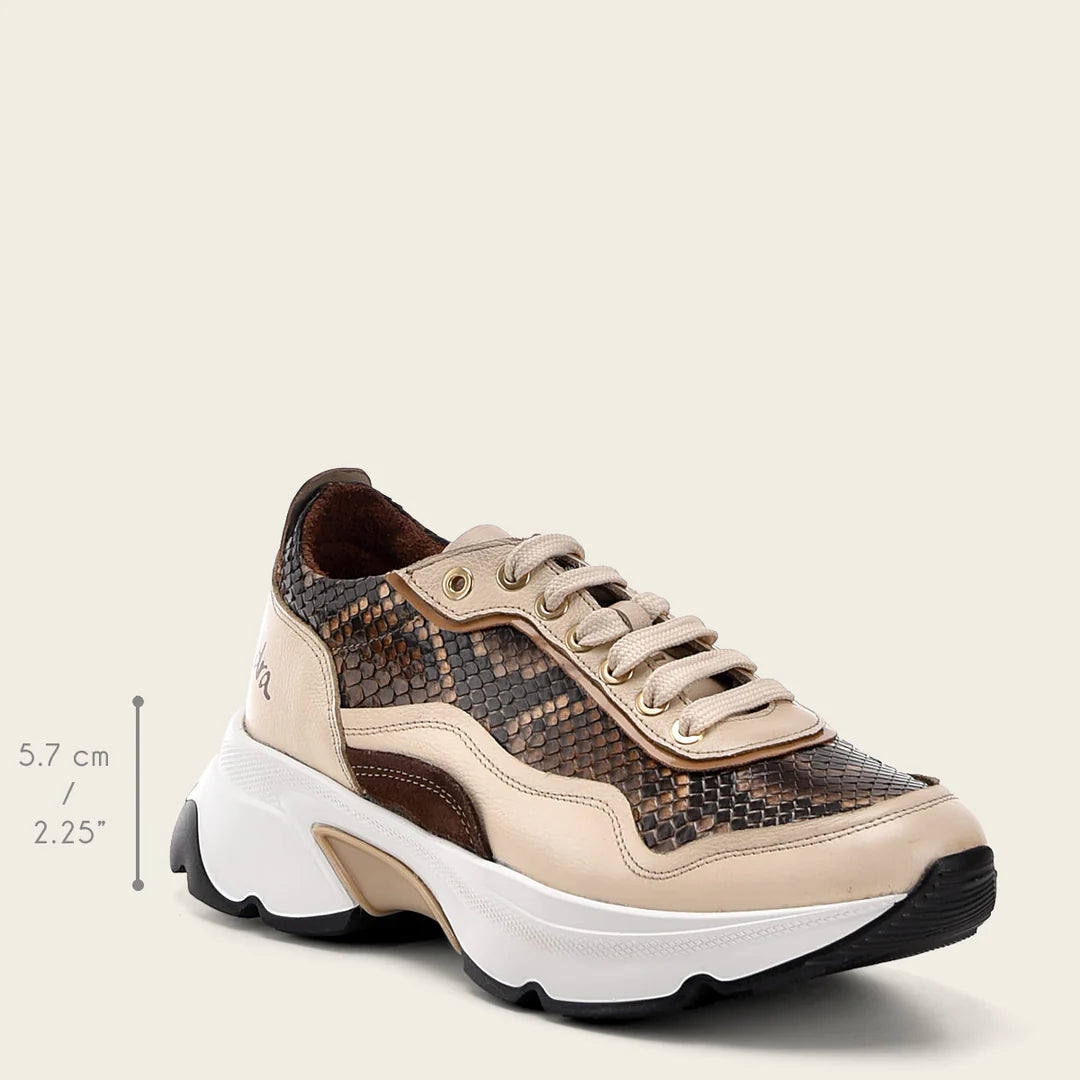 Women's Honey Python Sneakers A09PBVW - Stylish & Comfortable Casual Shoes for Walking, Work & Everyday Wear