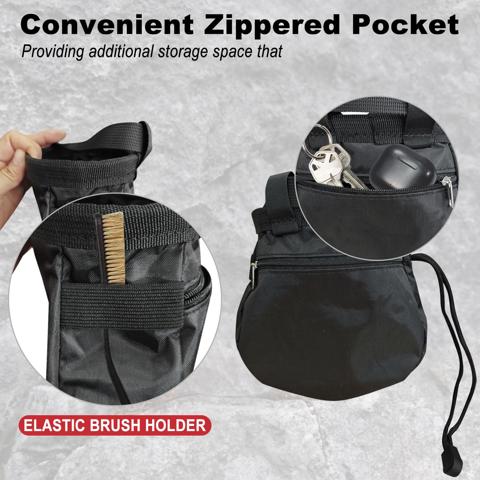 Premium Chalk Bag for Rock Climbing & Bouldering - Durable Outdoor Climbing Gear with Chalk Ball Holder for Men & Women - Perfect for Indoor Gym Training & Outdoor Adventures