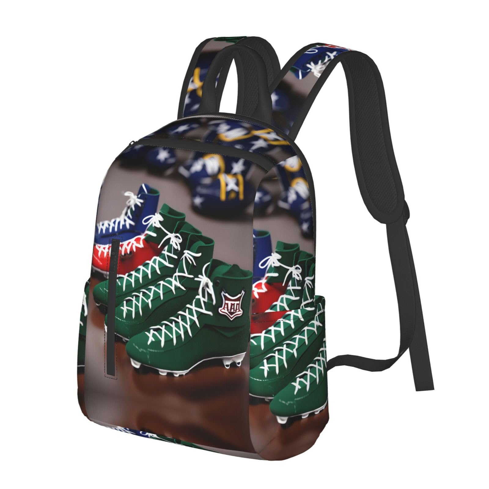 DRTGEDS American Football Laces Backpack - Lightweight School Book Bag with 1 Main Compartment & Front Utility Pocket - Perfect for College, Travel, and Sports | Durable Everyday Carry Backpack for Students and Professionals
