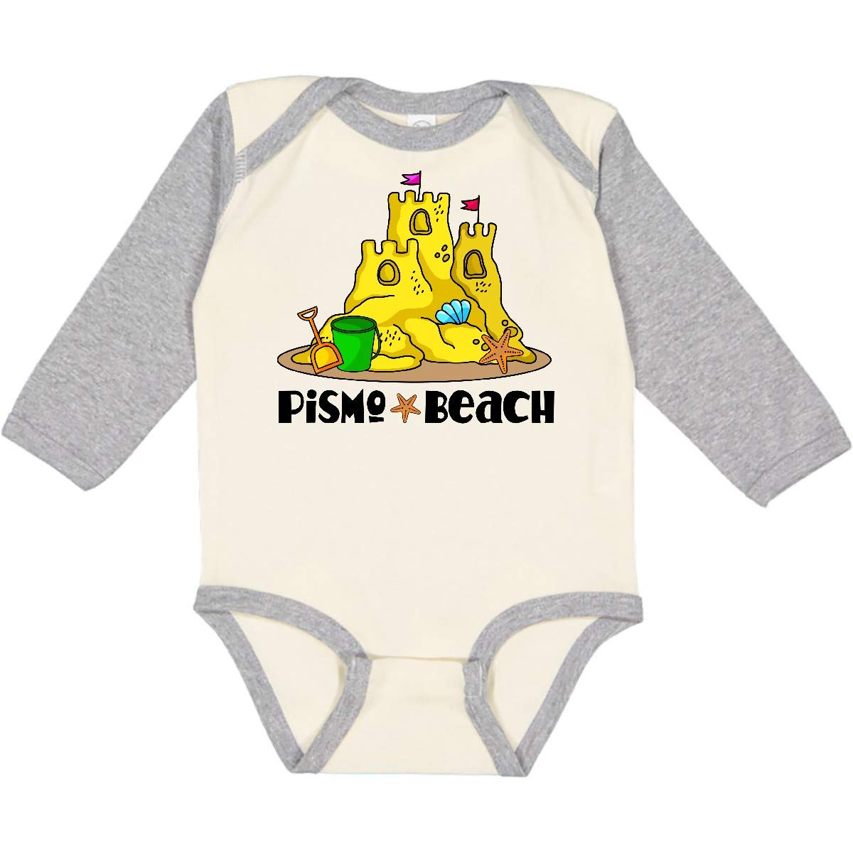 Inktastic Pismo Beach California Vacation Long Sleeve Baby Bodysuit - Soft Cotton Creeper for Newborns & Infants - Perfect for Beach Trips, Family Photos & Casual Outings