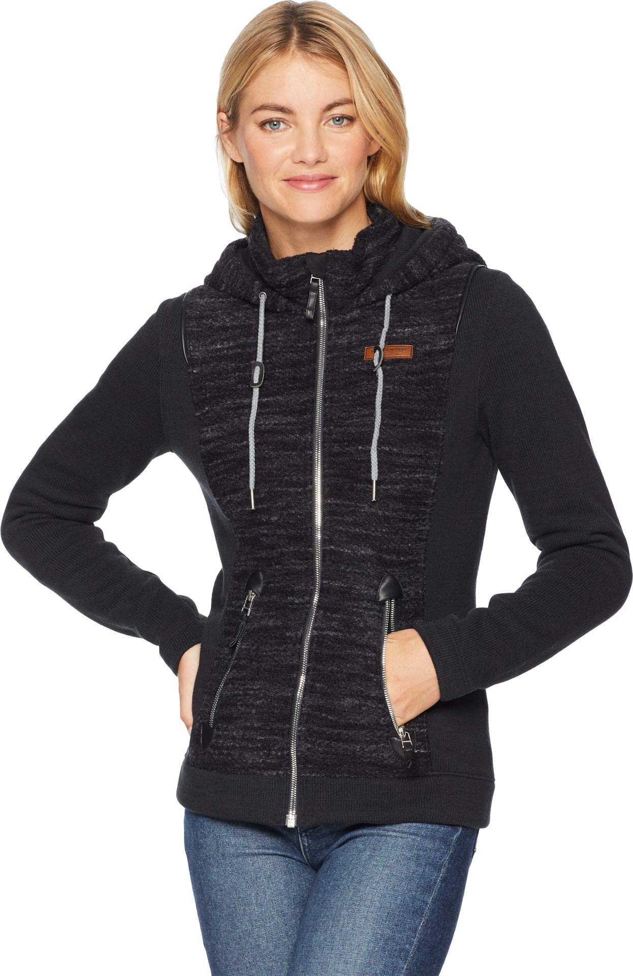Obermeyer Women's Ella Fleece Jacket - Soft Warm Winter Coat, Black, Size XL | Perfect for Outdoor Activities, Hiking & Casual Wear