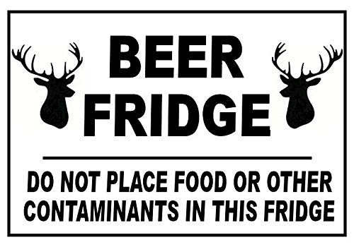 Beer Deer Fridge Magnet - 5x7 Inches Rustic Bar Decor, Funny Kitchen Accessories for Beer Lovers - Perfect for Refrigerator, Office, Man Cave & Gifts