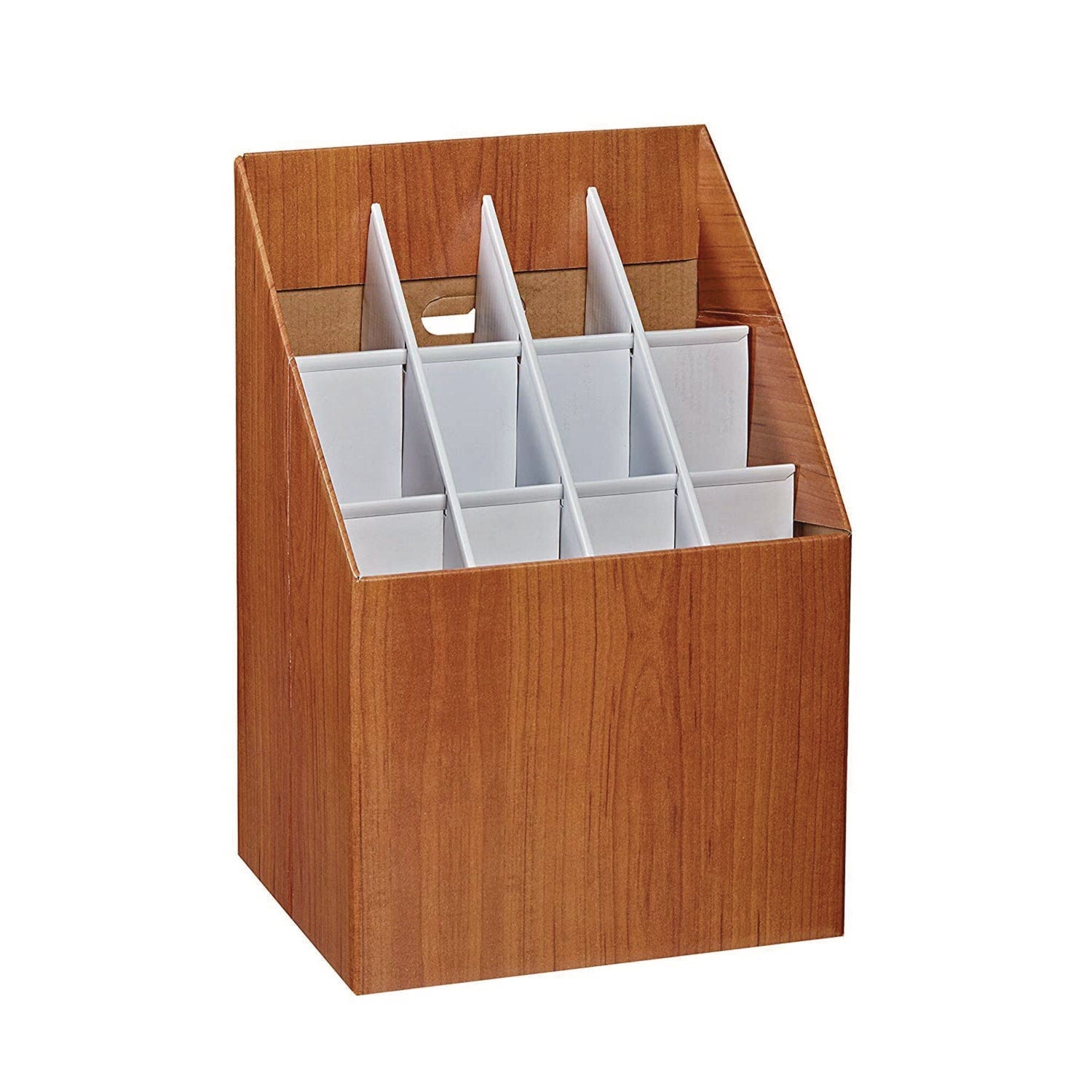 AdirOffice Upright Blueprint File Storage Box - 12 Compartment Corrugated Organizer, 15