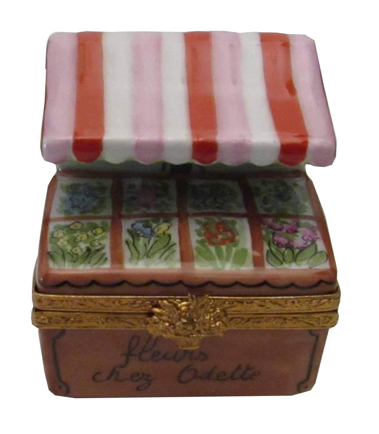 Limoges Box - Odette's Flower Shop | Hand-Painted French Porcelain Trinket Box | Perfect for Jewelry Storage, Collectibles & Gift Giving