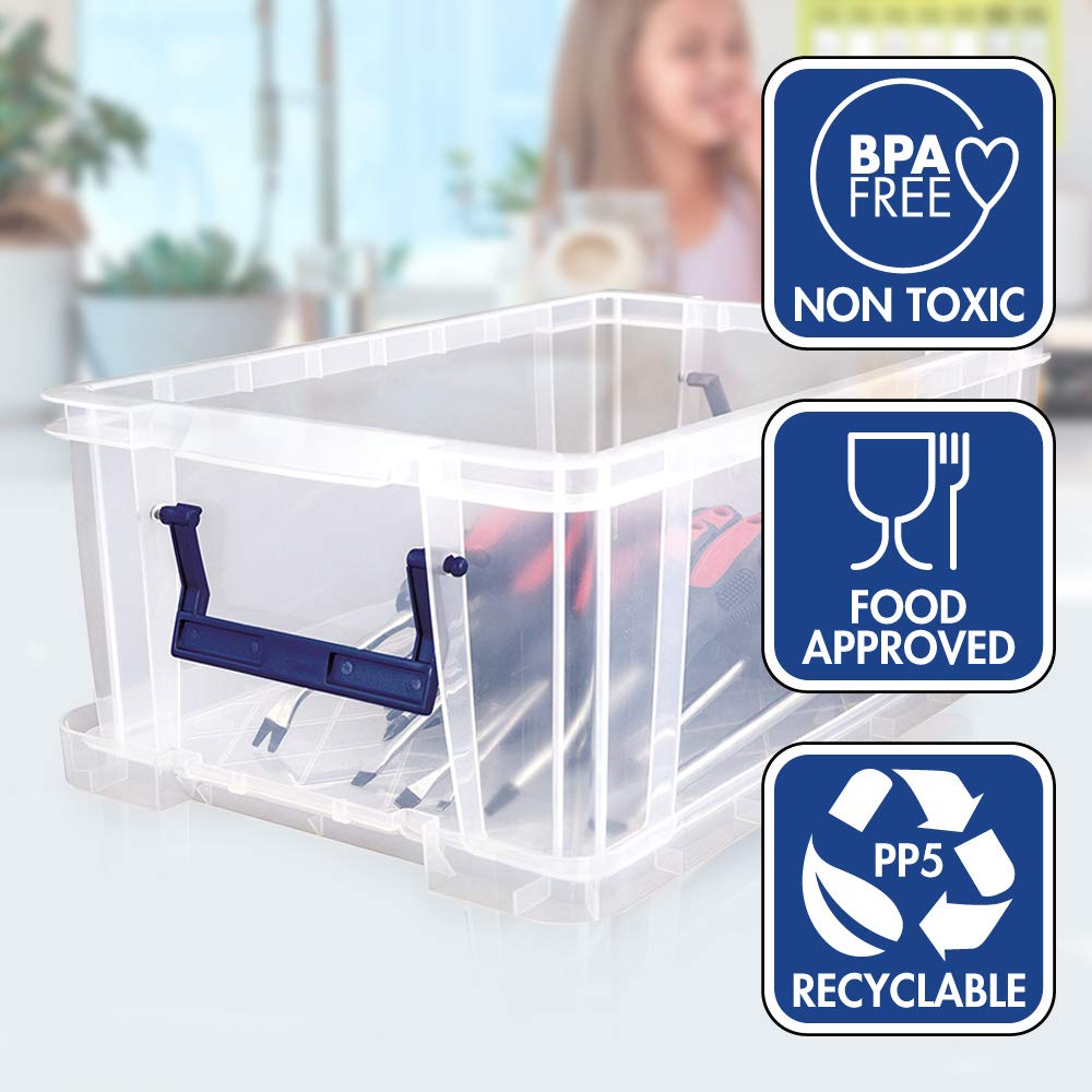 Bankers Box ProStore 10L Plastic Storage Container with Lid - 15.5 x 39.5 x 25.5 cm - Durable Stackable Organizer for Office Files, Home Organization & Document Storage