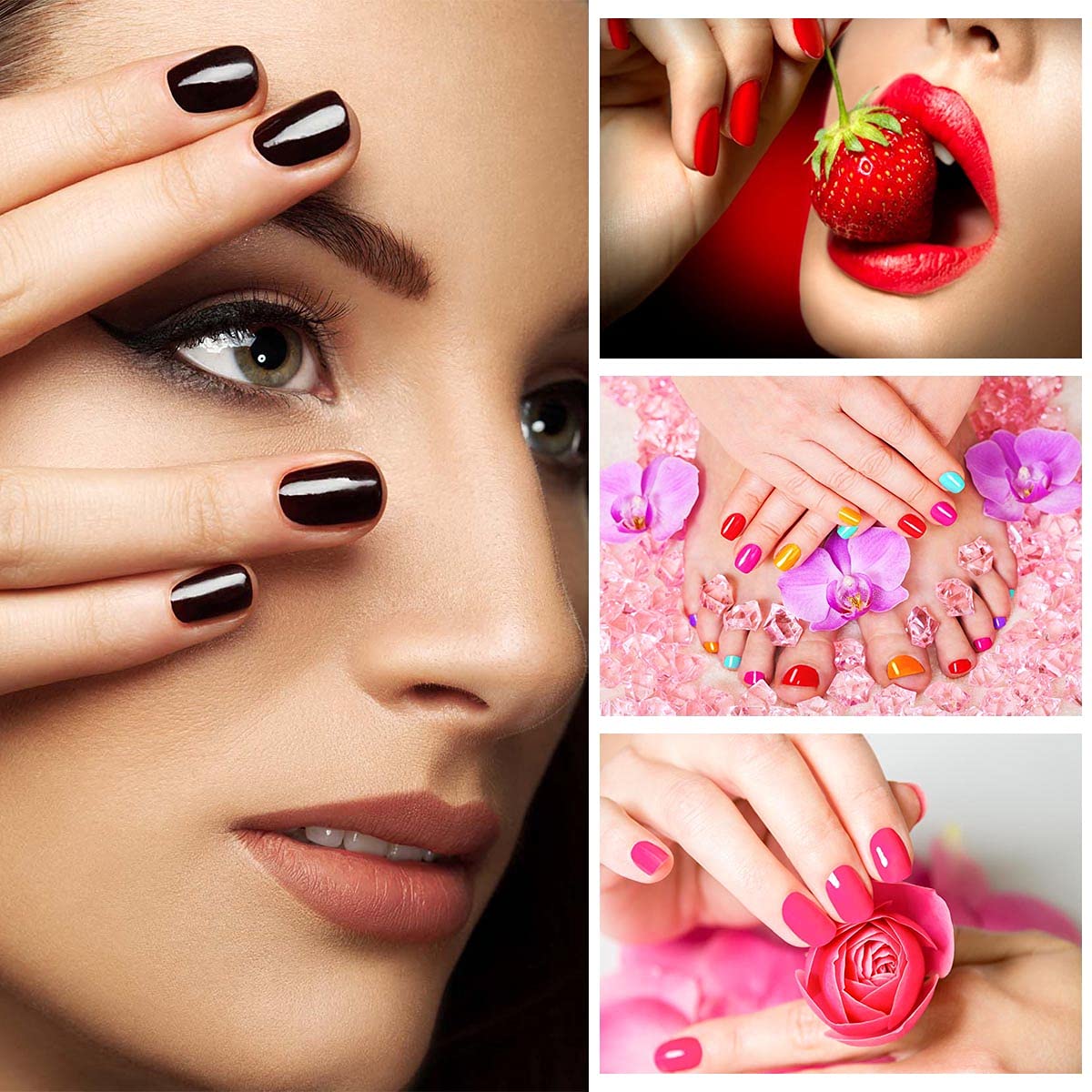 SILPECWEE 20 Sheets Solid Color Nail Polish Strips - Self-Adhesive Nail Wraps for Women, DIY Nail Art Stickers with Nail File - Perfect for Manicure, Home Salon & Party Nail Designs