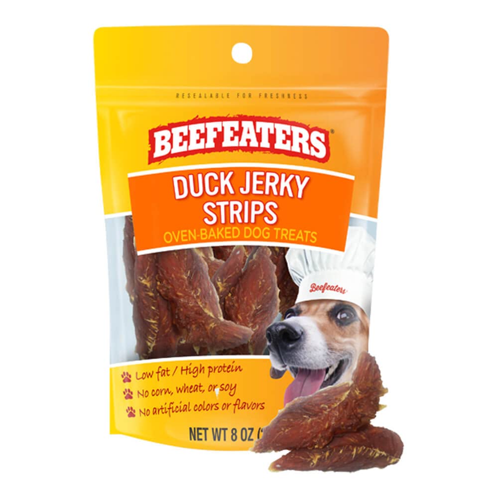 Premium Duck Jerky Dog Treats 8oz - All-Natural, Grain-Free, High Protein & Low Fat | Made with Real Duck as #1 Ingredient | No Corn, Wheat, Soy or Gluten | Perfect Training Treats for Small, Medium & Large Dogs | Great for Obedience Training, Reward Snacks & Outdoor Adventures