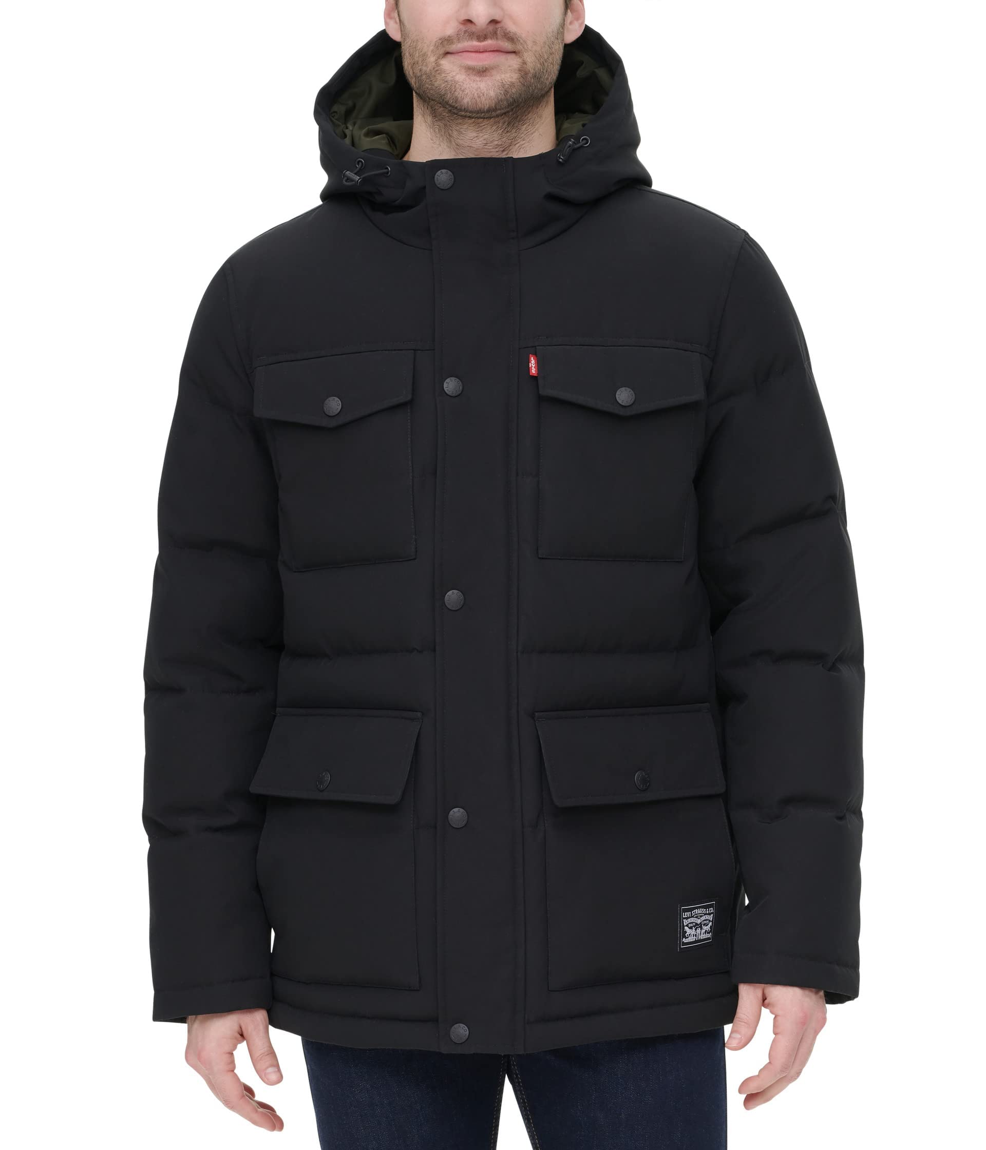 Levi's Men's Big & Tall Quilted Parka Jacket - Winter Warm Waterproof Coat for Outdoor Activities & Casual Wear