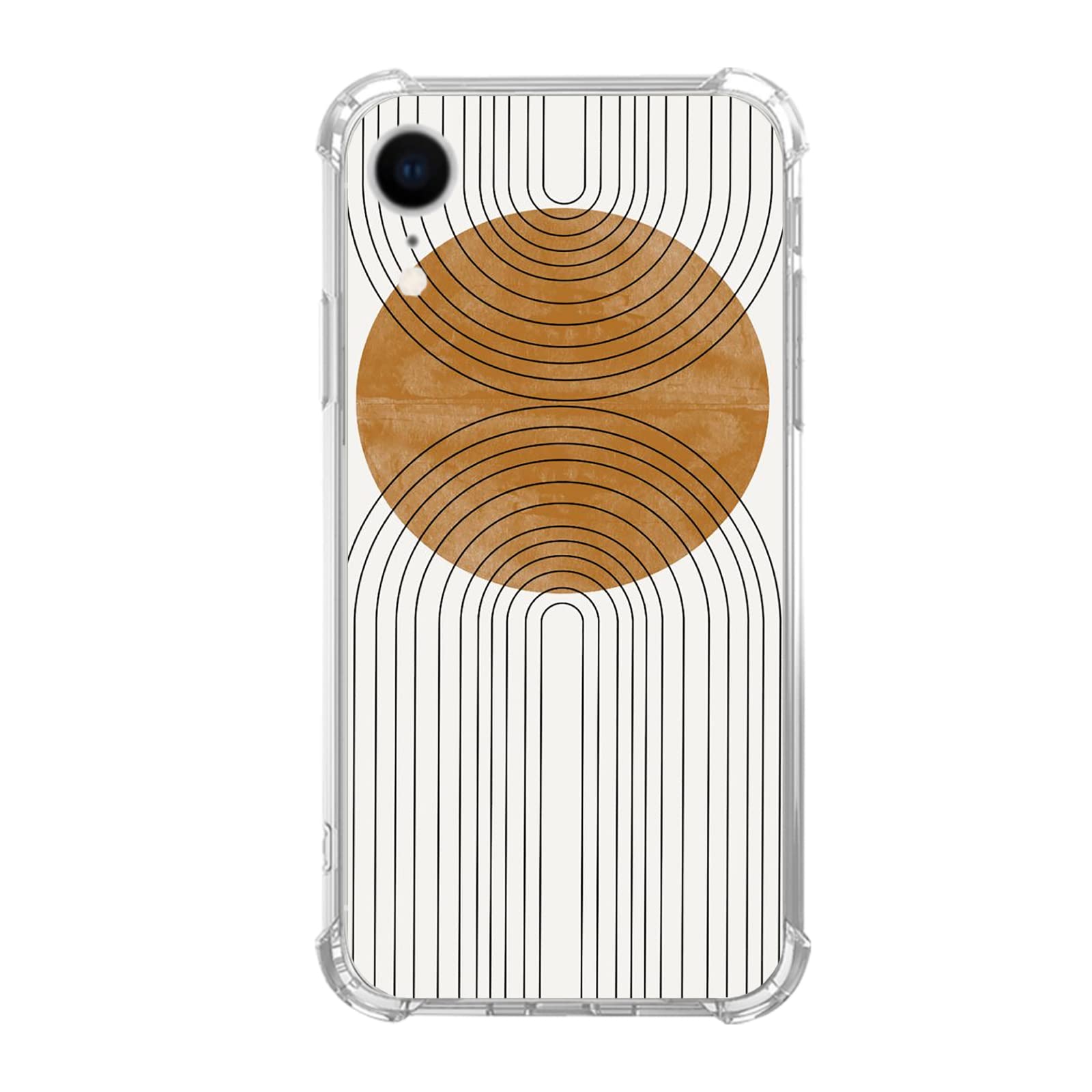 Abstract Boho Rainbow Phone Case for iPhone XR - Trendy TPU Bumper Cover for Women & Men, Unique Artistic Design - Perfect for Everyday Use, Travel, and Boho Style Lovers
