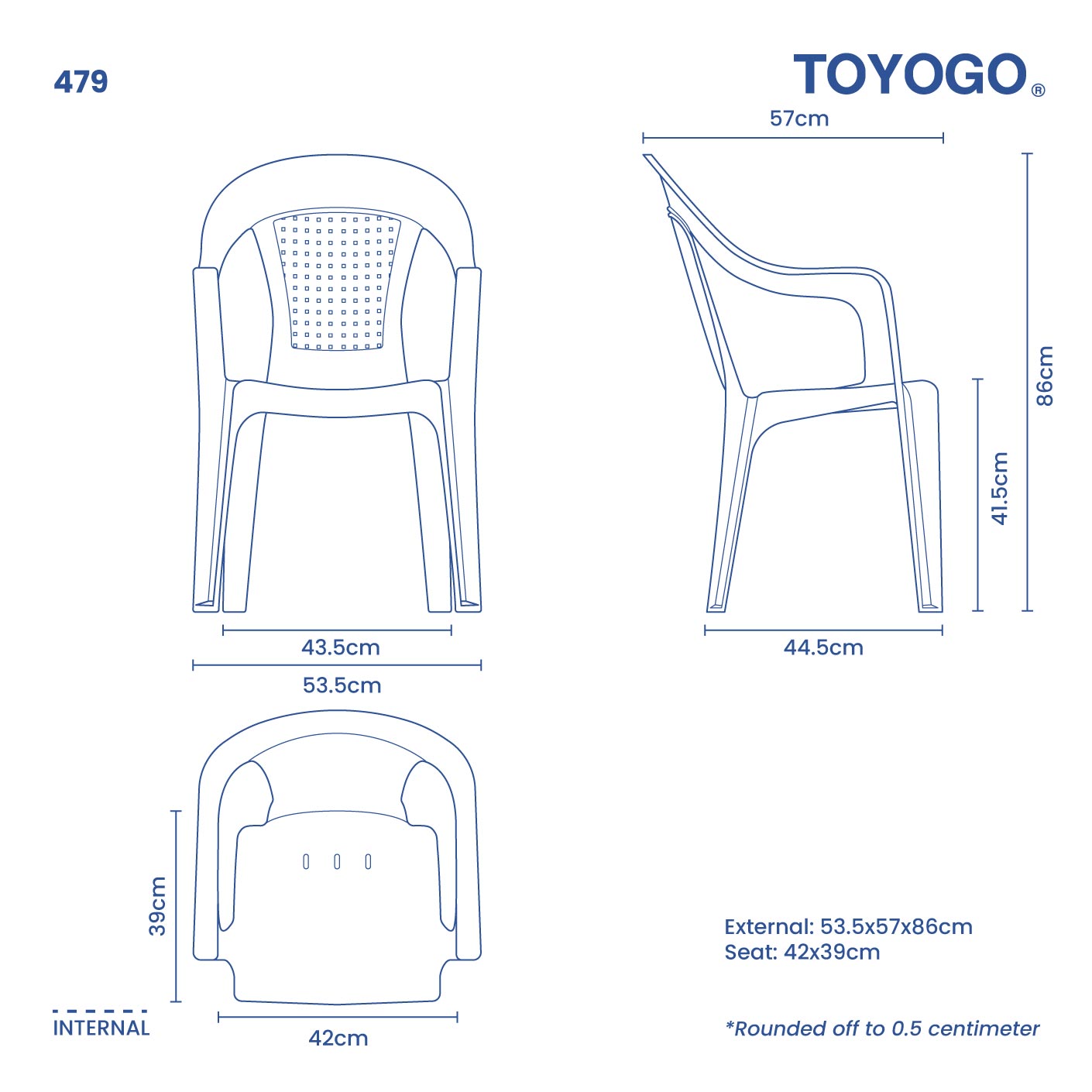 Rainbow Garden Chair (479) - Outdoor Patio Furniture for Relaxing in Your Backyard or Garden