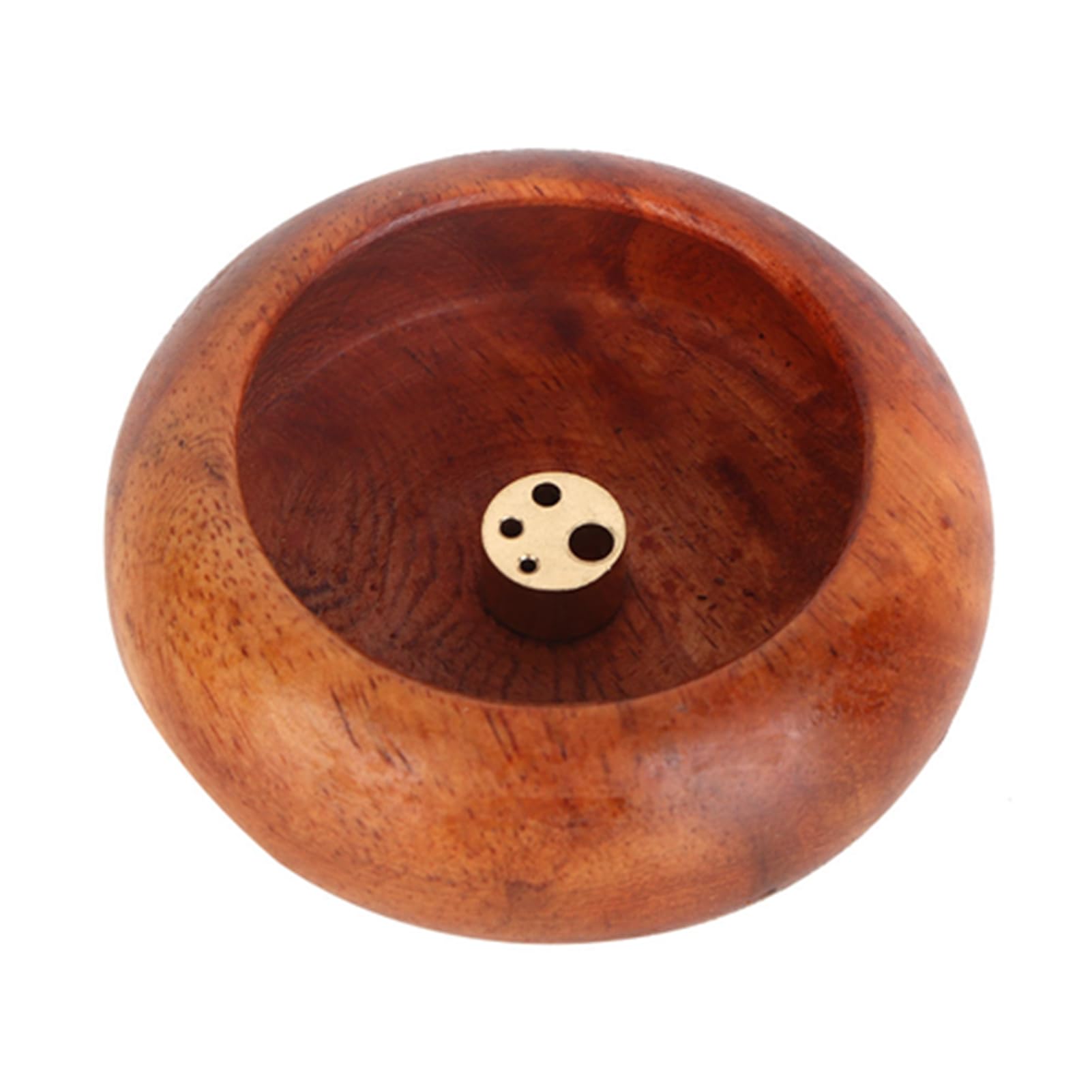 Premium Rosewood Incense Holder - Mini Round Bowl Design for Incense Sticks | Buddhist Supplies & Meditation Accessories | Perfect for Home Altar, Yoga Studio, and Spiritual Practices