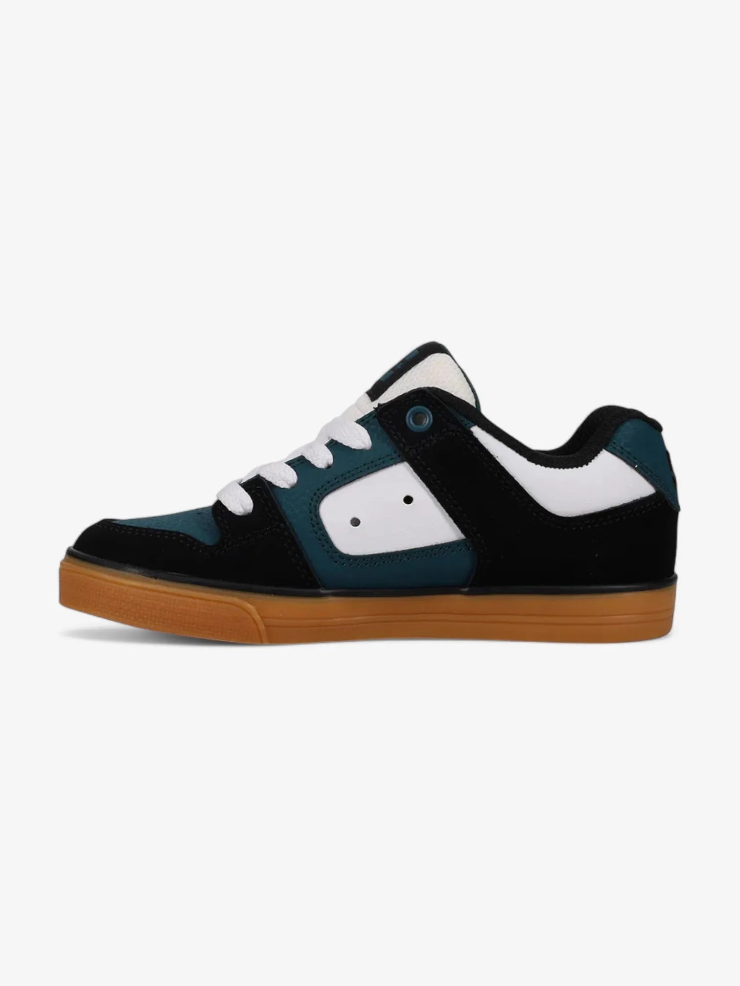 DC Kids Pure Sneakers - Black, White & Green | Stylish & Comfortable for Boys & Girls | Perfect for School, Sports & Casual Wear