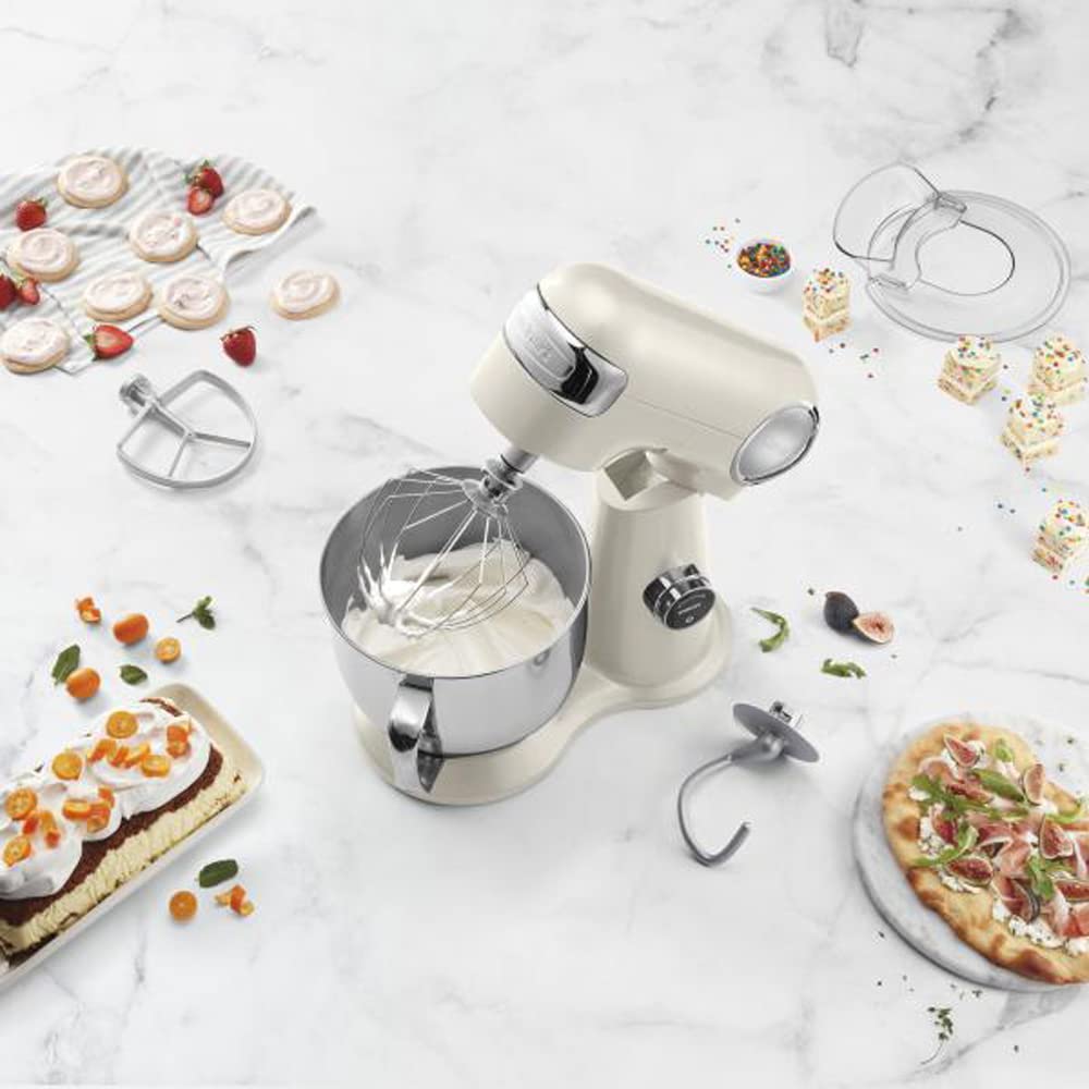 Cuisinart SMD-50CRM Precision Pro 5.5-Quart Digital Stand Mixer with Coconut Cream Bundle - 1 Year CPS Enhanced Protection Plan - Perfect for Baking, Mixing Dough & Whipping Cream at Home