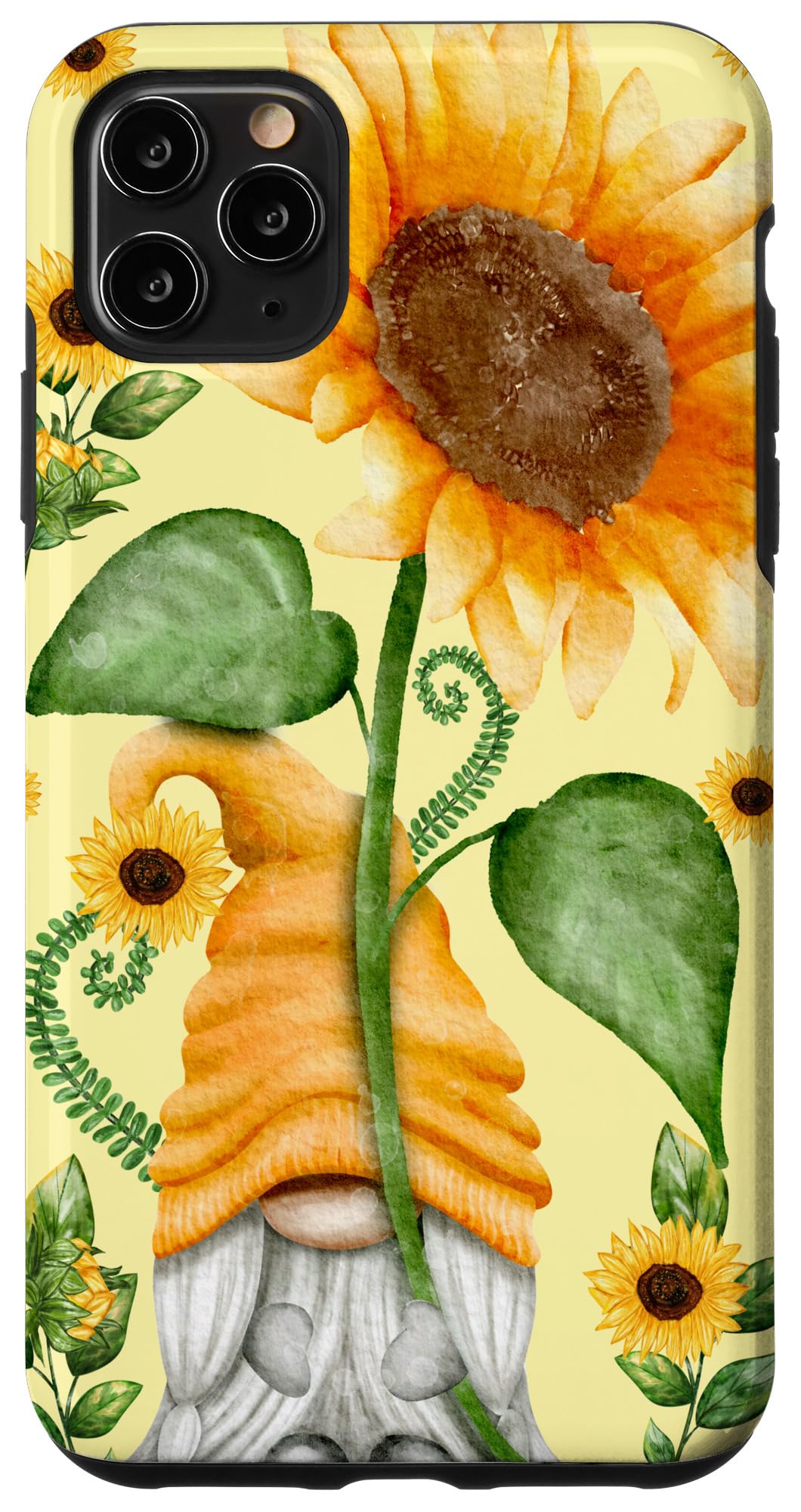iPhone 11 Pro Max Case - Sunflower Gnome Design for Women, Cute Floral Phone Cover for Spring & Summer | Perfect for Outdoor Activities, Travel & Daily Use