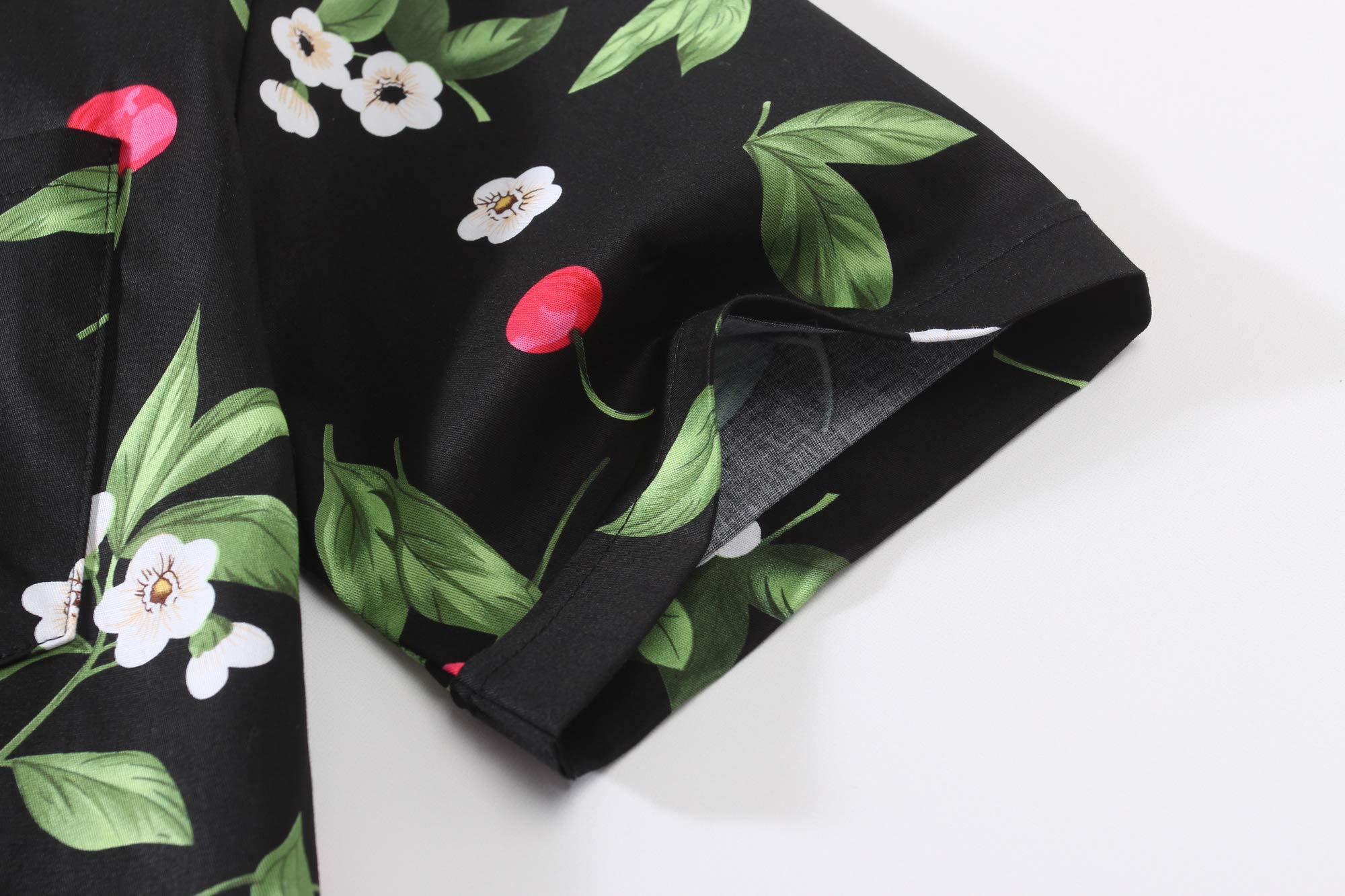 SSLR Men's Casual Short Sleeve Button-Down Hawaiian Shirts - Tropical Print Summer Shirts for Beach, Vacation & Outdoor Activities