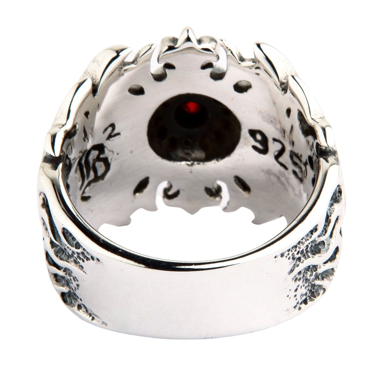 Garnet Tribal Cross Sterling Silver Ring for Women – Elegant Bohemian Jewelry for Everyday Wear, Gifts & Special Occasions