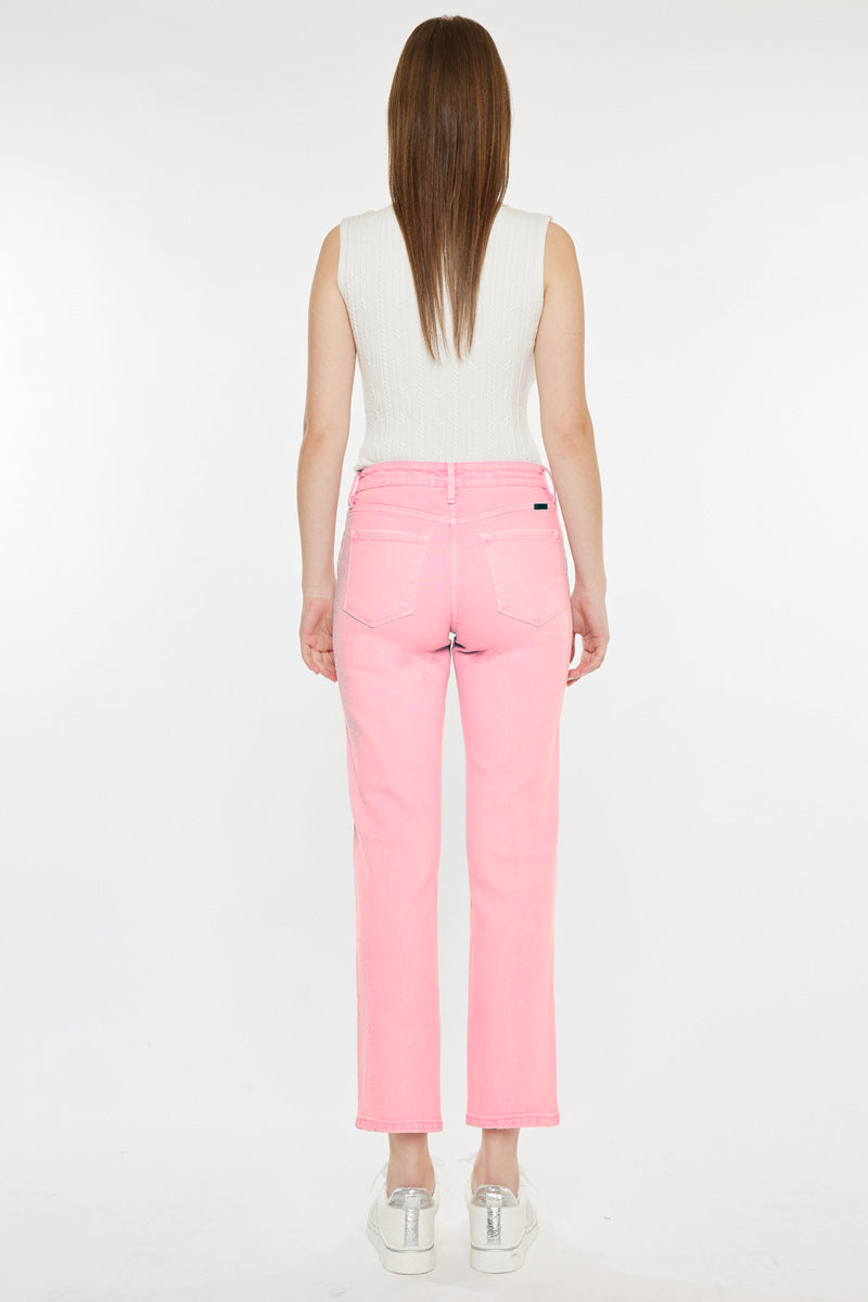 Hannah Mid Rise Straight Jeans for Women - Classic Comfort Stretch Denim Pants - Perfect for Casual Wear, Office & Everyday Outfits