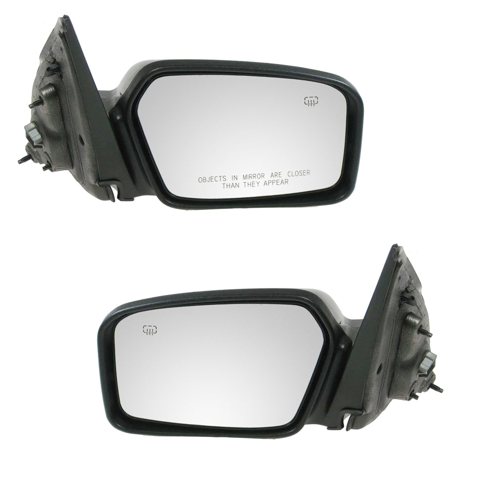 Heated Side View Mirrors with Puddle Light - Left & Right Pair Set Compatible with Ford Fusion & Mercury Milan - Perfect for Night Driving and Winter Conditions
