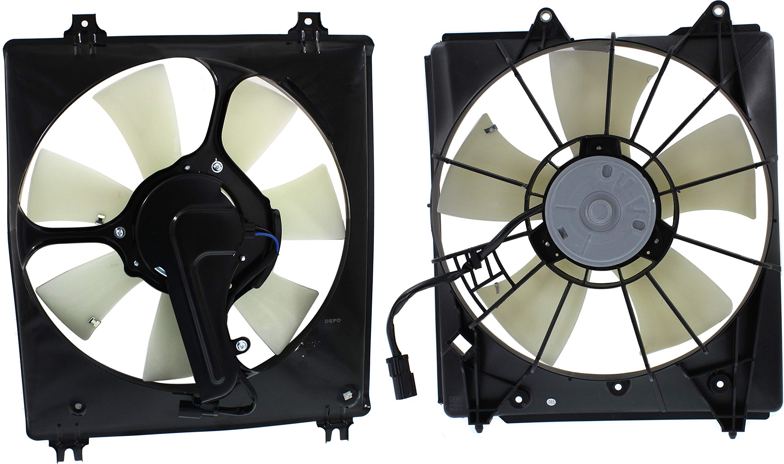 High Performance Radiator & A/C Condenser Cooling Fan Assembly (Set of 2) - Compatible with 2009-2013 Acura TL Models AC3020100 & AC3115114 | Perfect for Engine Cooling & AC System Maintenance