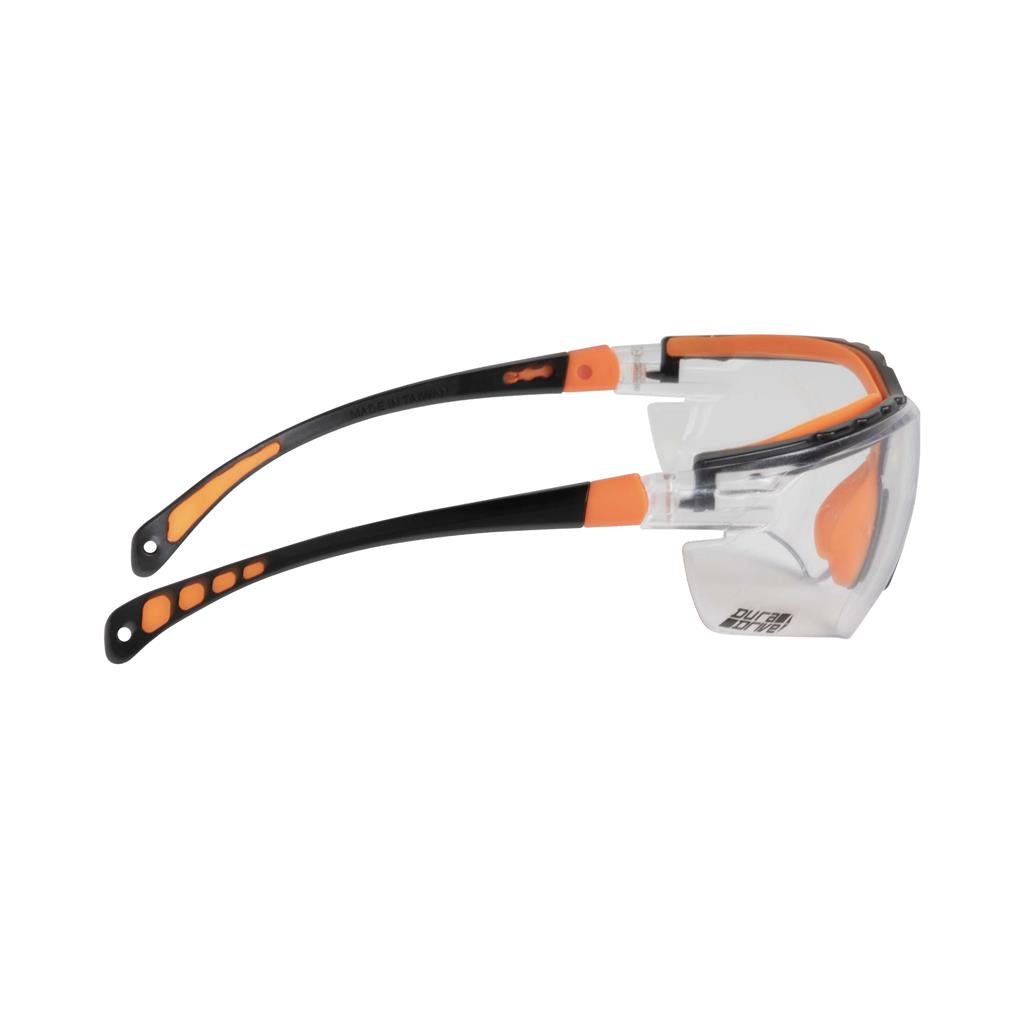 DuraDrive Clear Anti-Fog Adjustable Safety Glasses - Protective Eyewear for Work, DIY, and Outdoor Activities