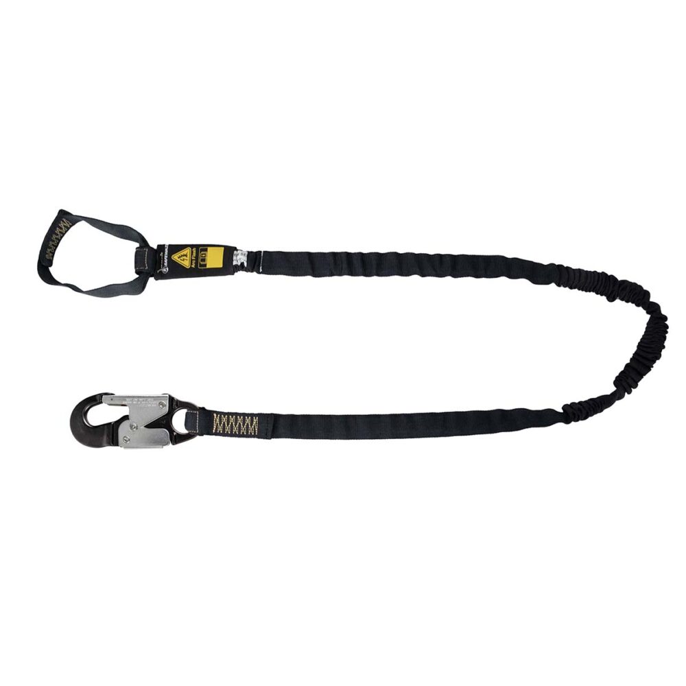 Arc Flash 6FT Internal Energy Absorbing Safety Lanyard - Aramid Fiber Construction with Soft Loop & Aluminum Snap Hook - Fall Protection for Electrical Workers & Industrial Use