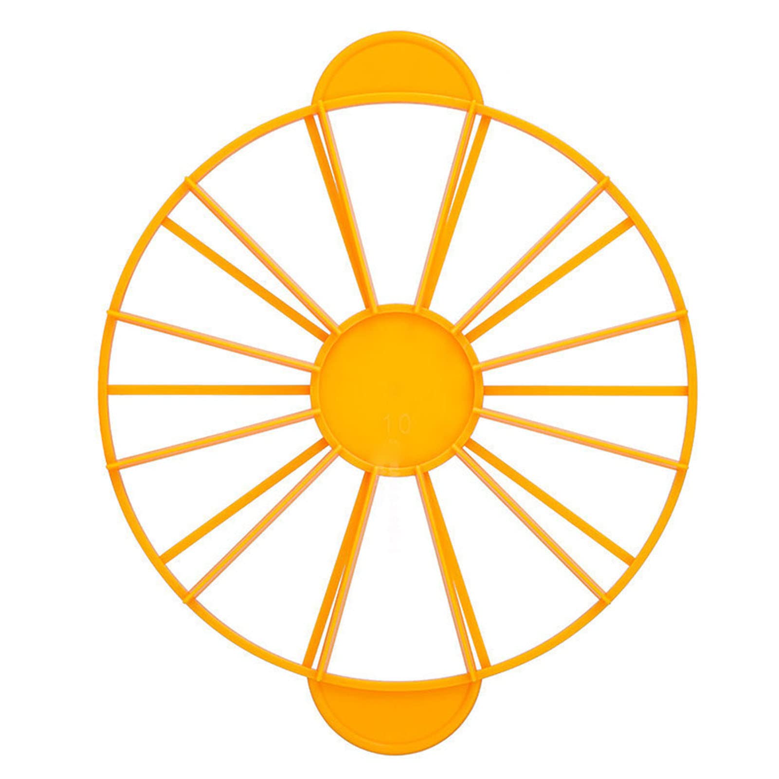 Premium Cake Portion Marker - 10/12 Piece Round Cake Divider Tool, Food Grade Bread Slicer & Cake Slicing Fixator (Yellow, 126g/4.4oz) - Perfect for Birthday Cakes, Wedding Desserts & Baking Measurements