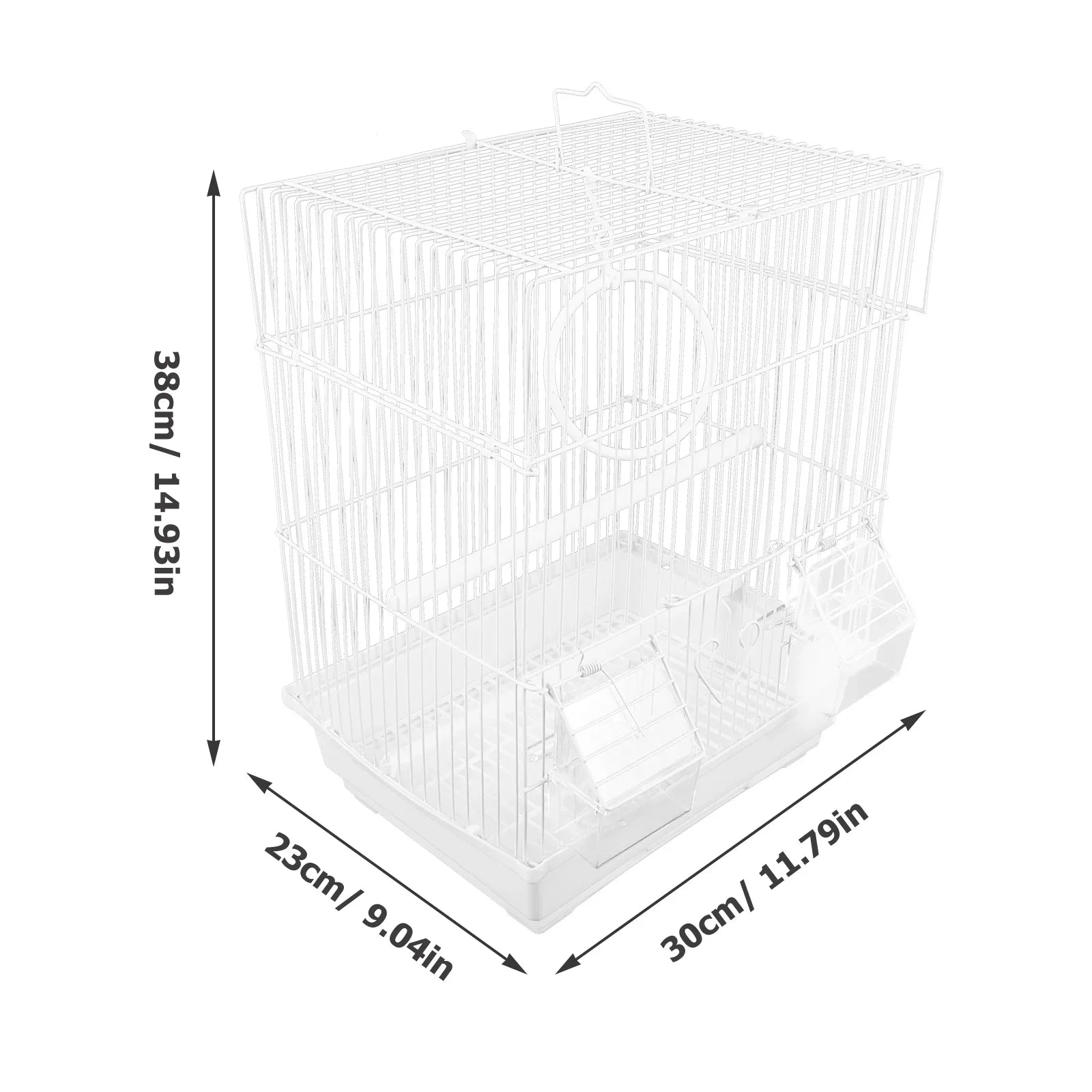 Portable Metal Bird Cage Set for Parrots & Cockatiels - Travel Carrier with Food & Water Feeder | Perfect for Vet Visits, Outdoor Adventures & Home Use
