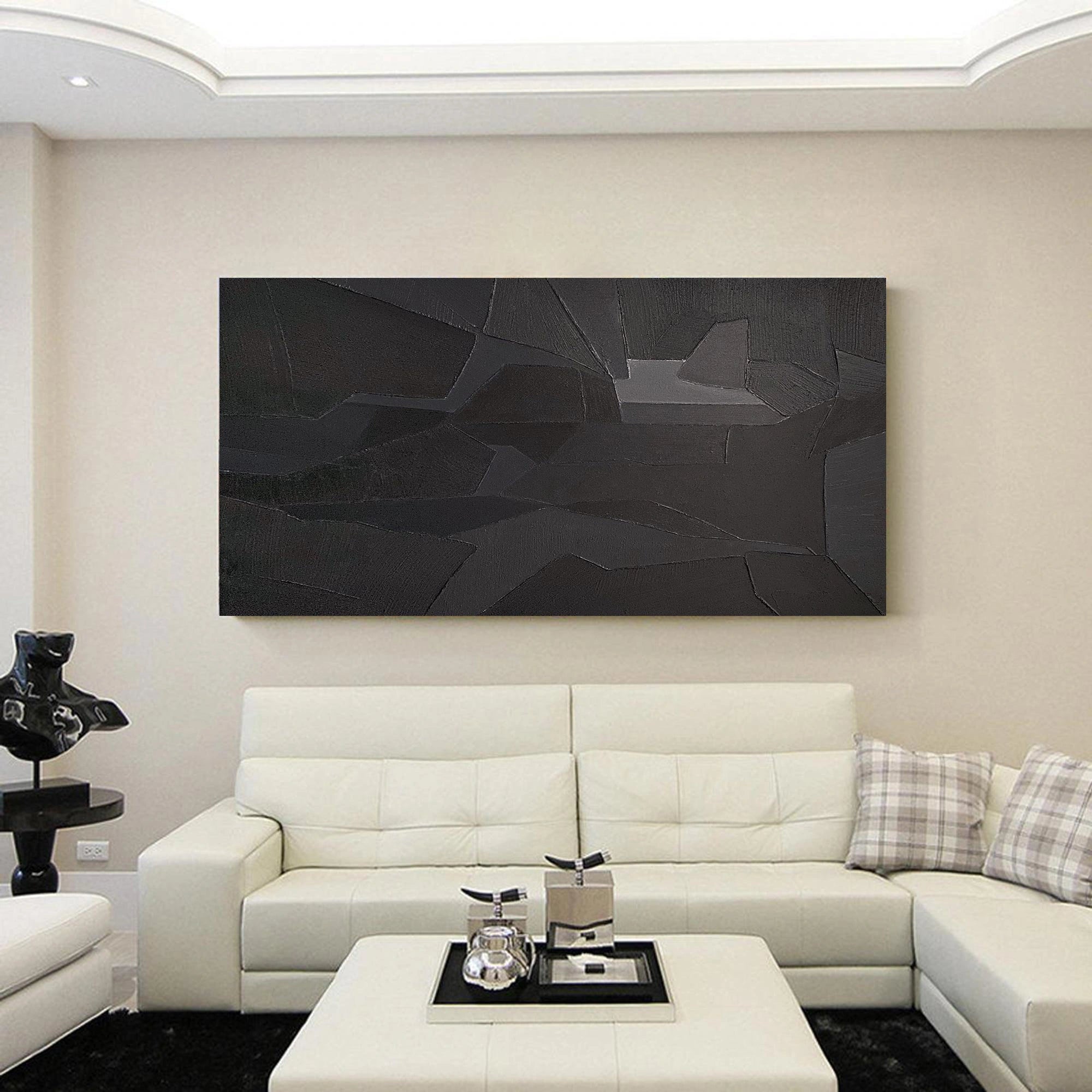Minimalist Zen Canvas Painting #MZ019 - Modern Abstract Wall Art for Home Office Decor, Meditation Room & Living Room