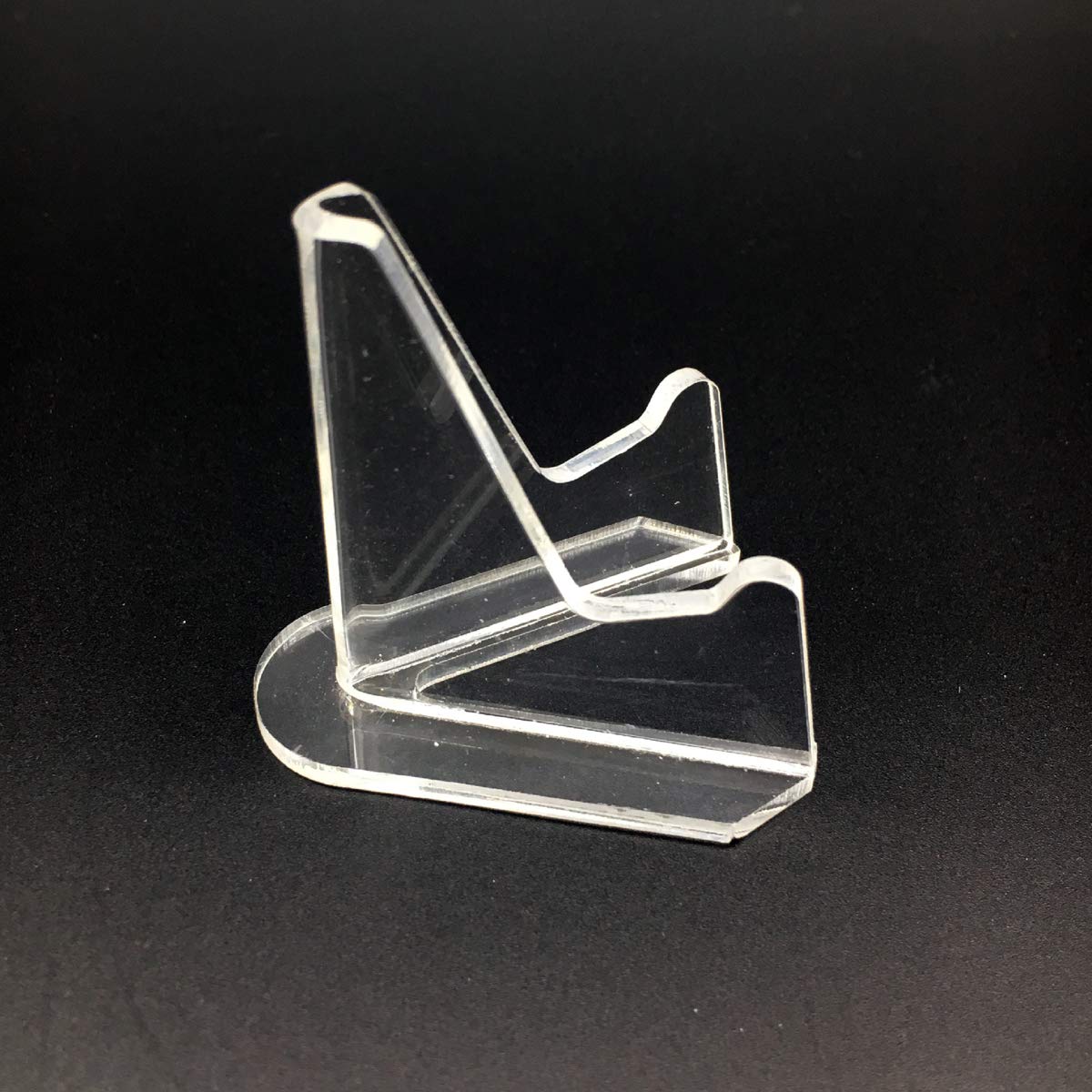 10 Pack Small Clear Acrylic Coin Display Stands - 2.56 Inch Easel Holders for Collectible Coins, Pocket Watches, Military Medals & Photos - Perfect for Showcasing Valuables in Display Cases or Shelves