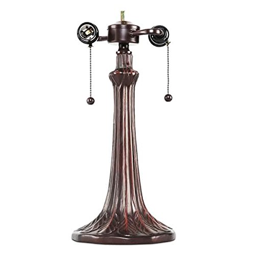 Serena D'italia Tiffany Stained Glass Water Lily Table Lamp Set - Handcrafted Italian Art Nouveau Style Lamp for Living Room, Bedroom & Office Decor