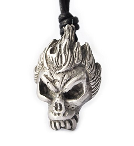 Gothic Skull-4-Pewter-Cotton