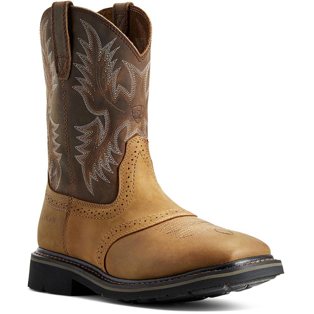Sierra Soft Toe Wide Square Toe Boot Aged Bark