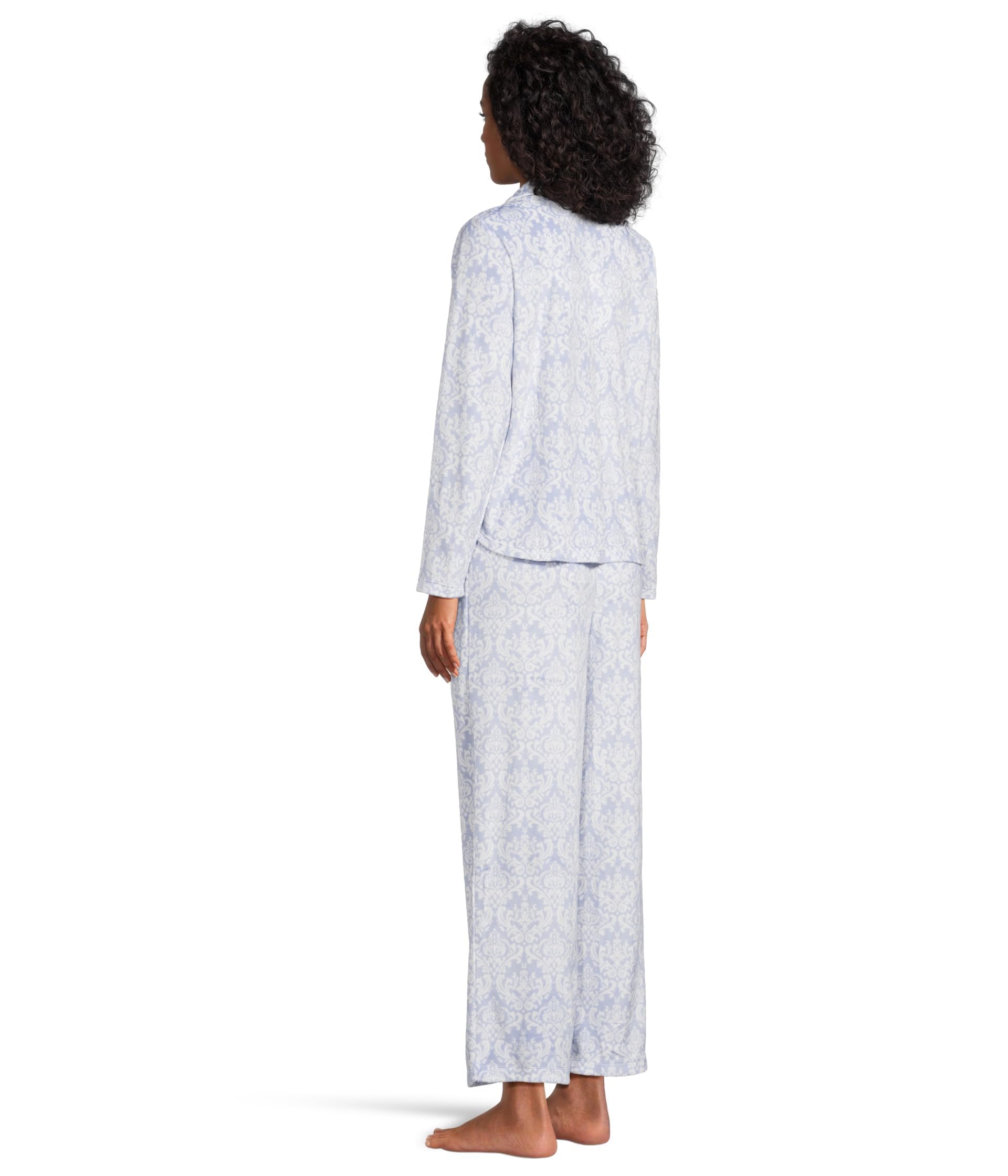 Karen Neuburger Petite Minky Fleece Long Sleeve Pajama Set with Socks - Cozy Women's Sleepwear for Winter Nights & Lounge Wear