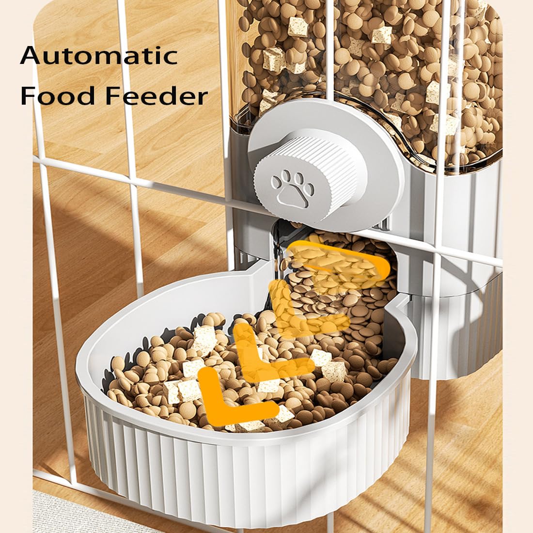 Automatic Rabbit Feeder and Water Dispenser - Gravity Hanging Cage Food Bowl for Bunny, Ferret, Chinchilla, Guinea Pig & Hedgehog - Perfect for Small Pet Cages (Blue) - Ideal for Stress-Free Feeding & Hydration in Home, Travel or Vet Visits