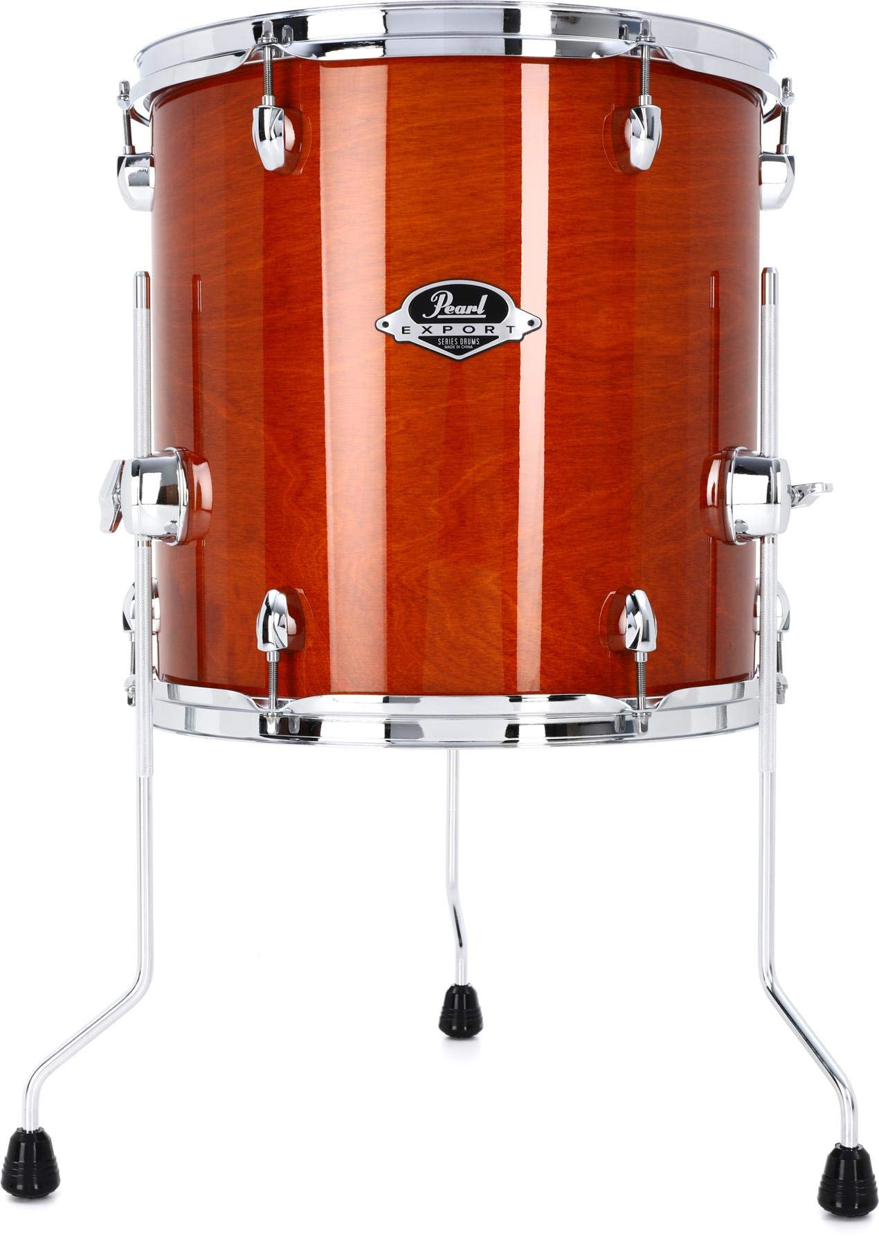 Pearl Export EXL 14x14 Inch Honey Amber Floor Tom Drum - Perfect for Live Performances, Studio Recording & Drum Kits