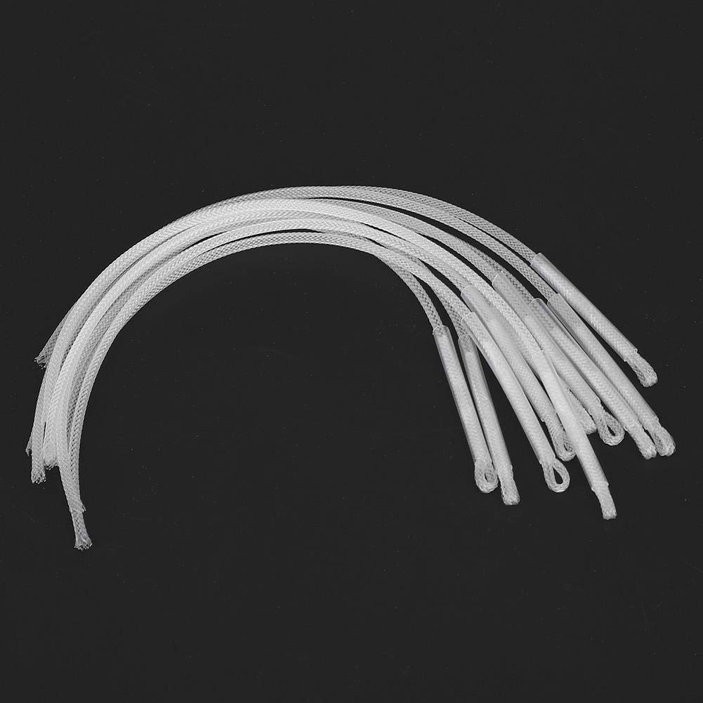**10PCS White 50LB Fly Fishing Line Loops Connector - Durable Fly Loop Tackle Accessory for Trout, Bass & Saltwater Fishing | Perfect for Fly Tying & Leader Connections**
