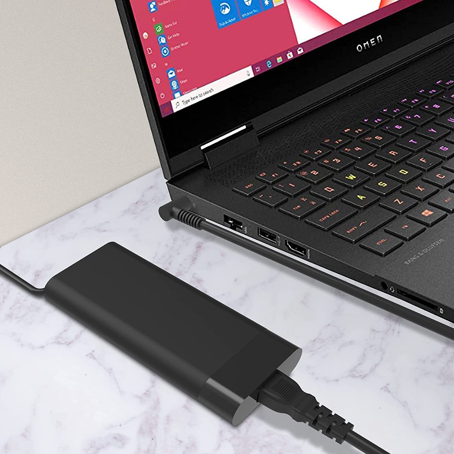 200W AC Adapter Laptop Charger for HP Omen Pavilion 15 16 17 15t 17t Gaming Laptop & ZBook 15 15u Fury Studio Power G3 G4 G5 G6 G7 G8 Mobile Workstation - Slim Fast Charging Power Supply for Home Office & Gaming Use