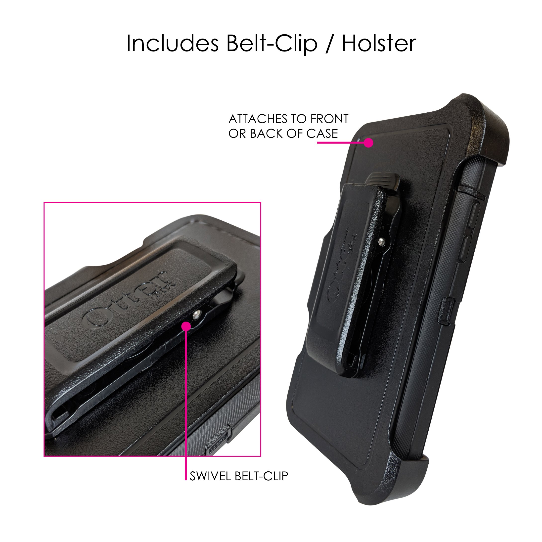 DistinctInk iPhone XR Case (6.1 Inch) - Durable Protective Cover Replacement for OtterBox Defender - Seattle Skyline Night Design - Perfect for Travelers & Seattle Lovers - Ideal for Outdoor Activities & Daily Use